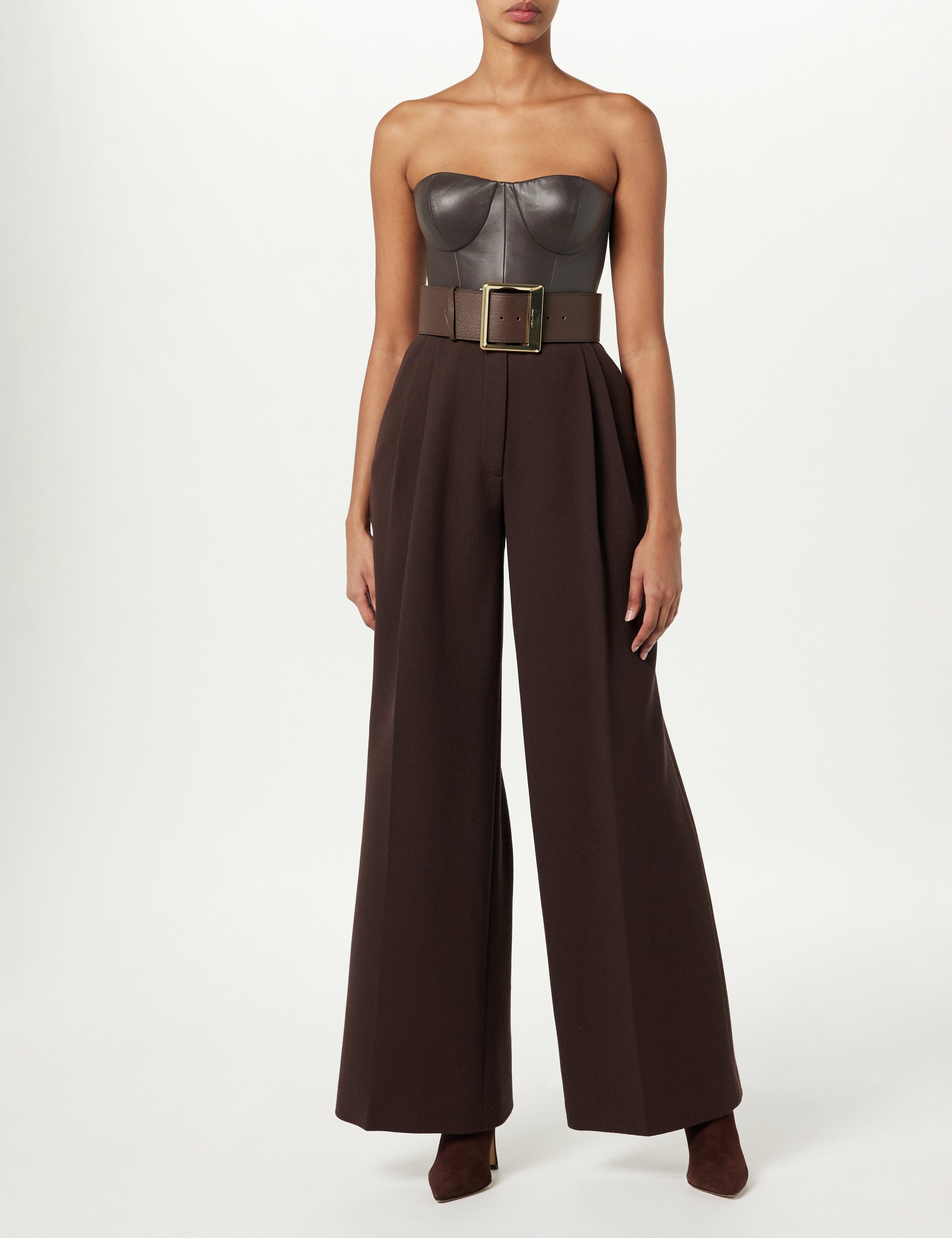 Strapless Leather Bustier