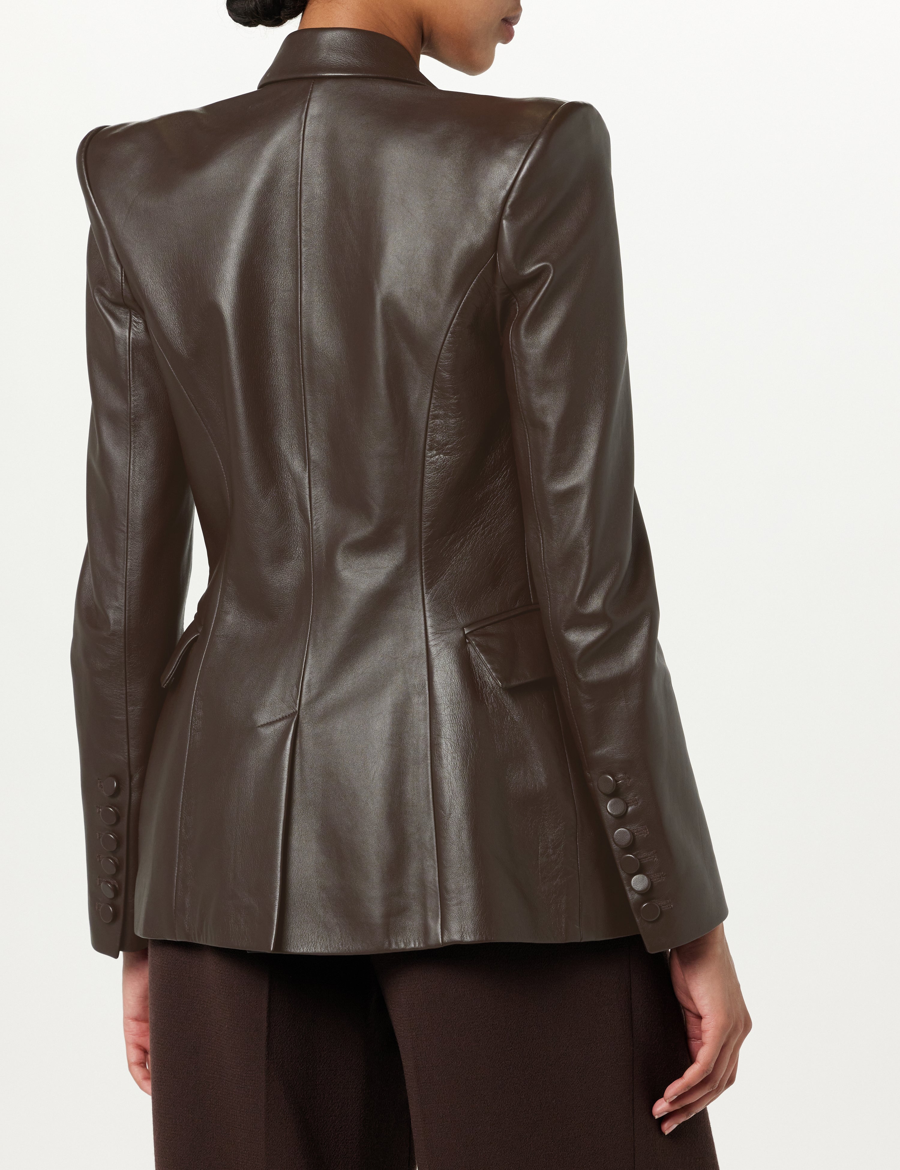 Tailored Leather Blazer