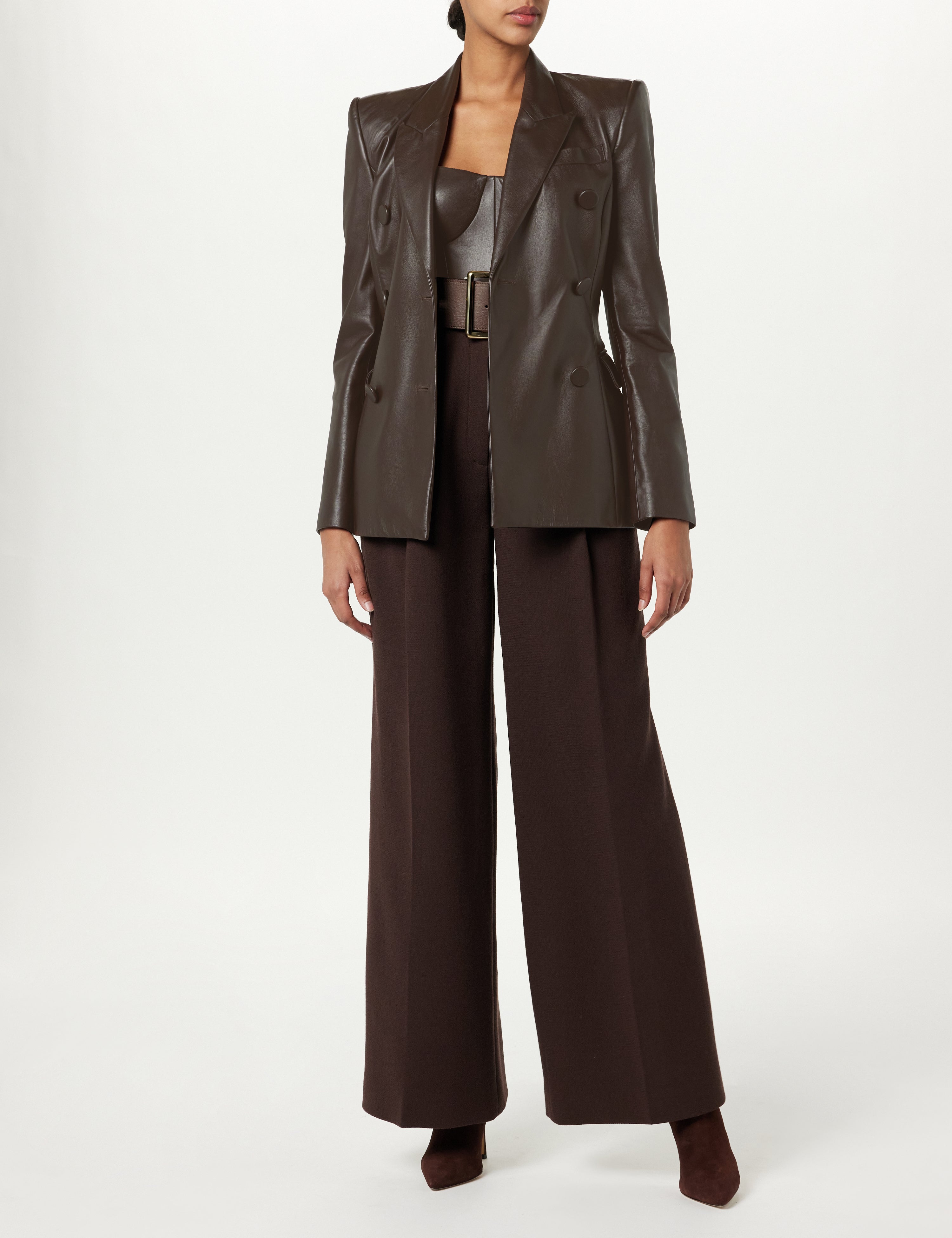 Tailored Leather Blazer