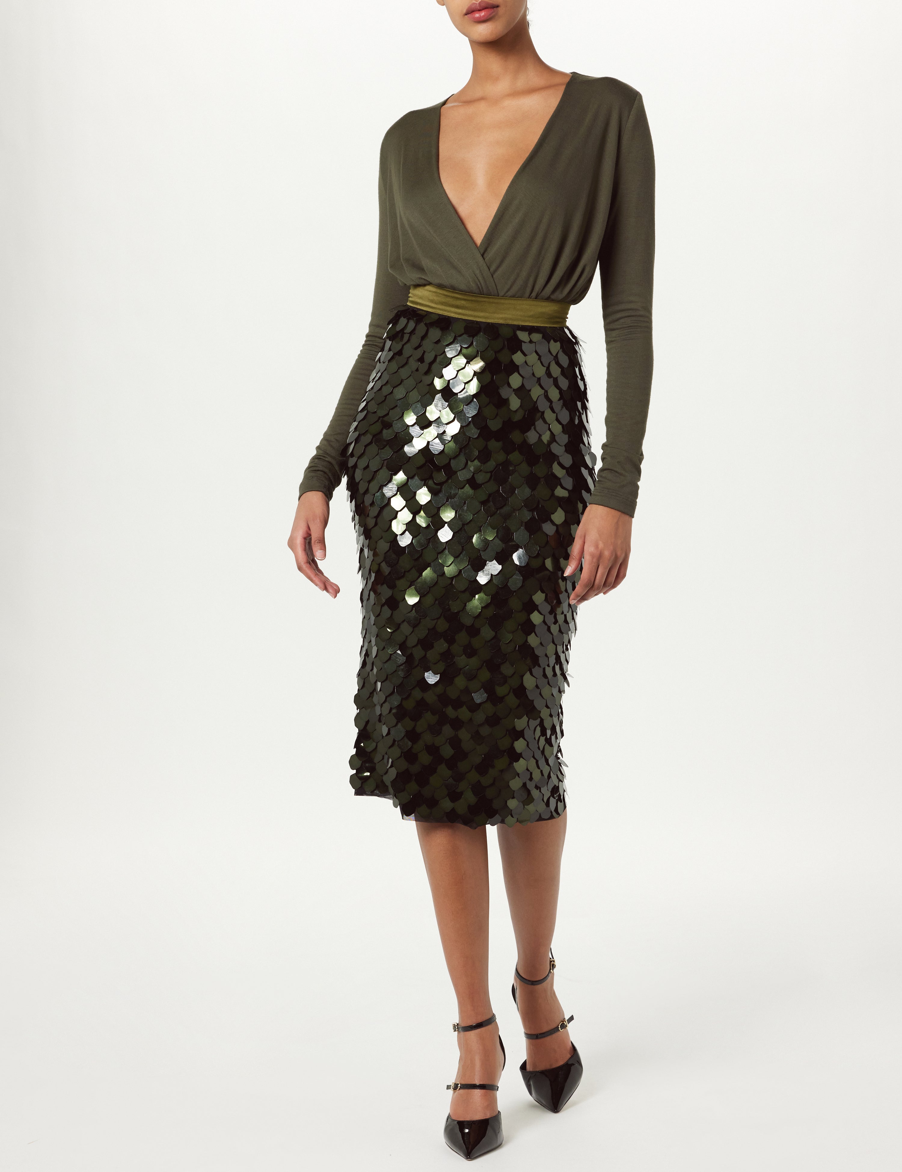 Paillette Midi Skirt