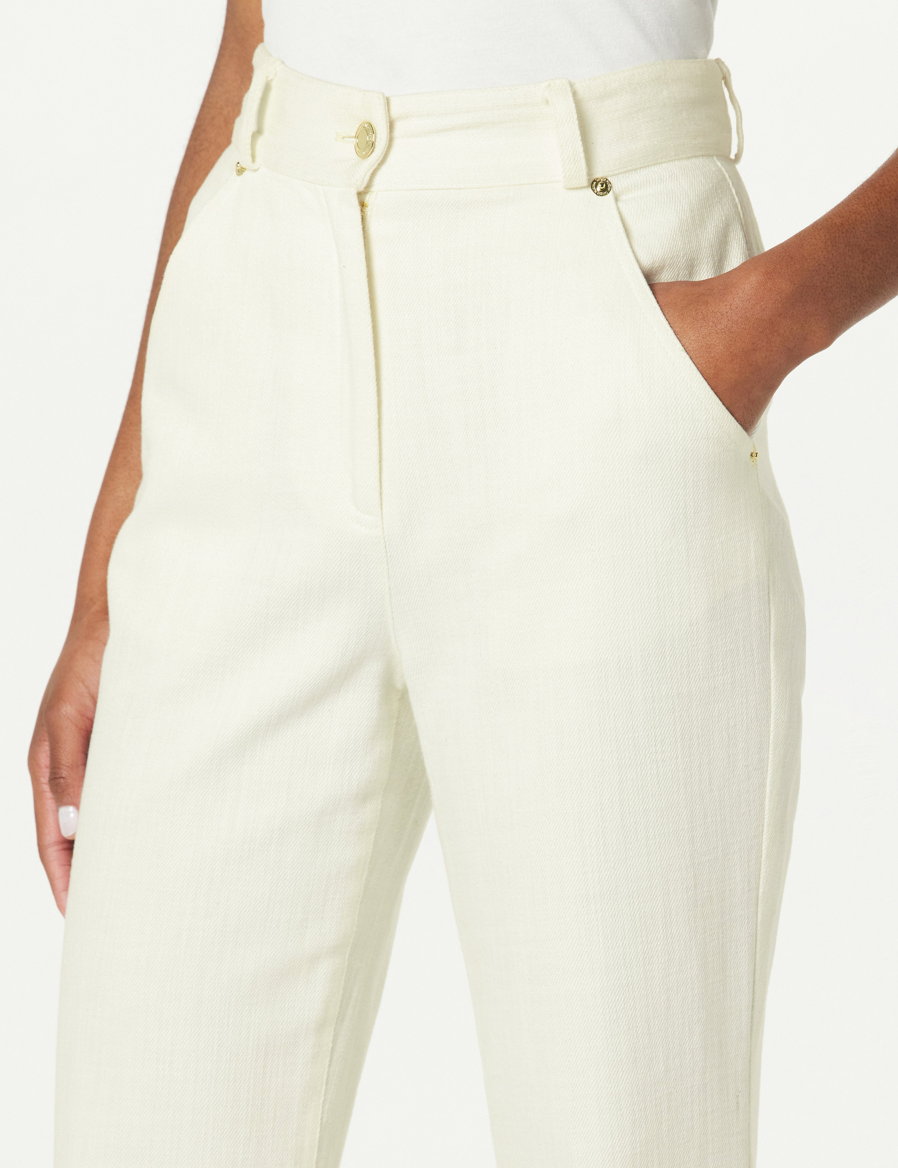 High Waist Boot Cut Trouser Light Weight Denim