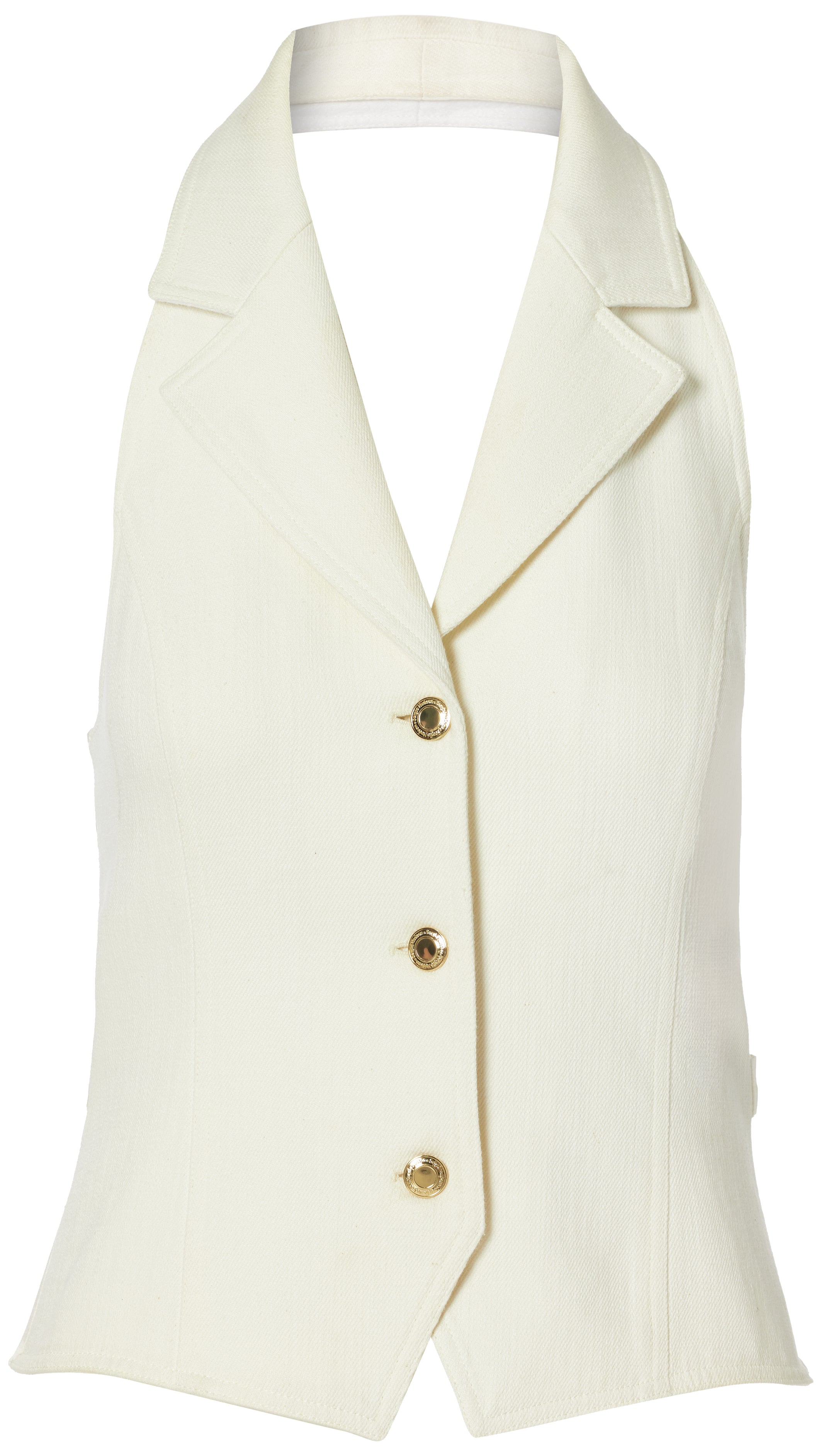 Halter Vest Light Weight Denim – Sergio Hudson