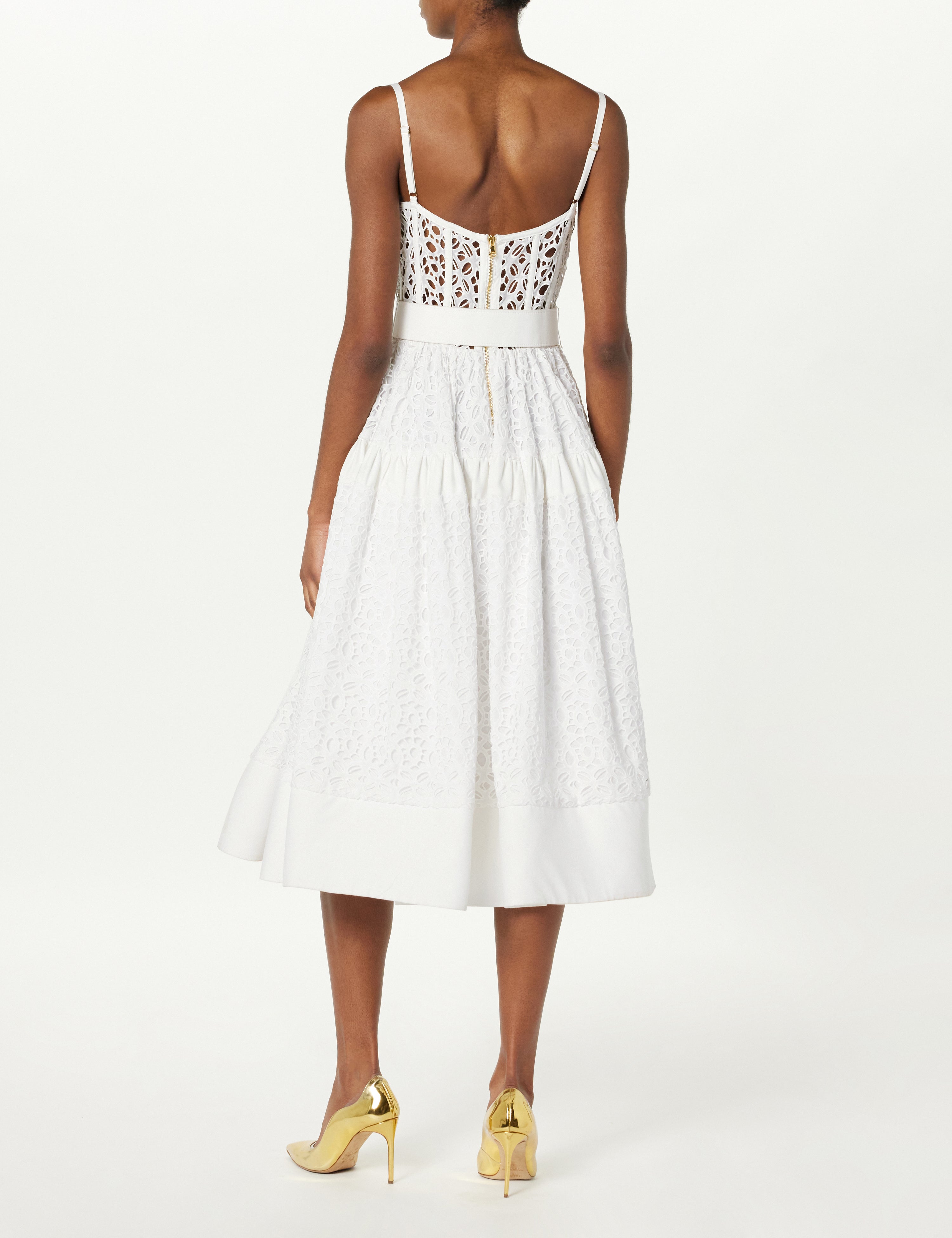 Belted Bustier Midi Dress