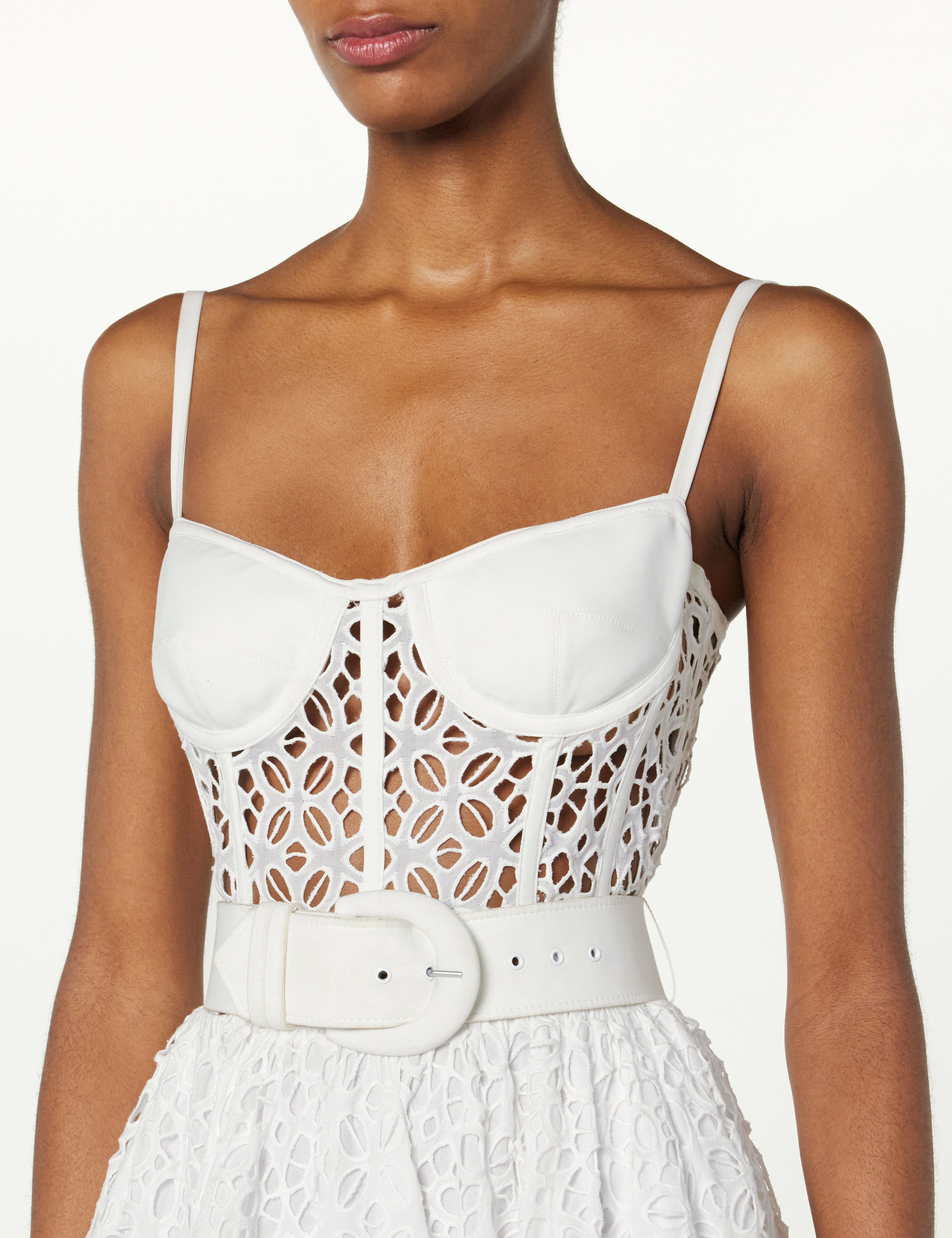 Belted Bustier Midi Dress