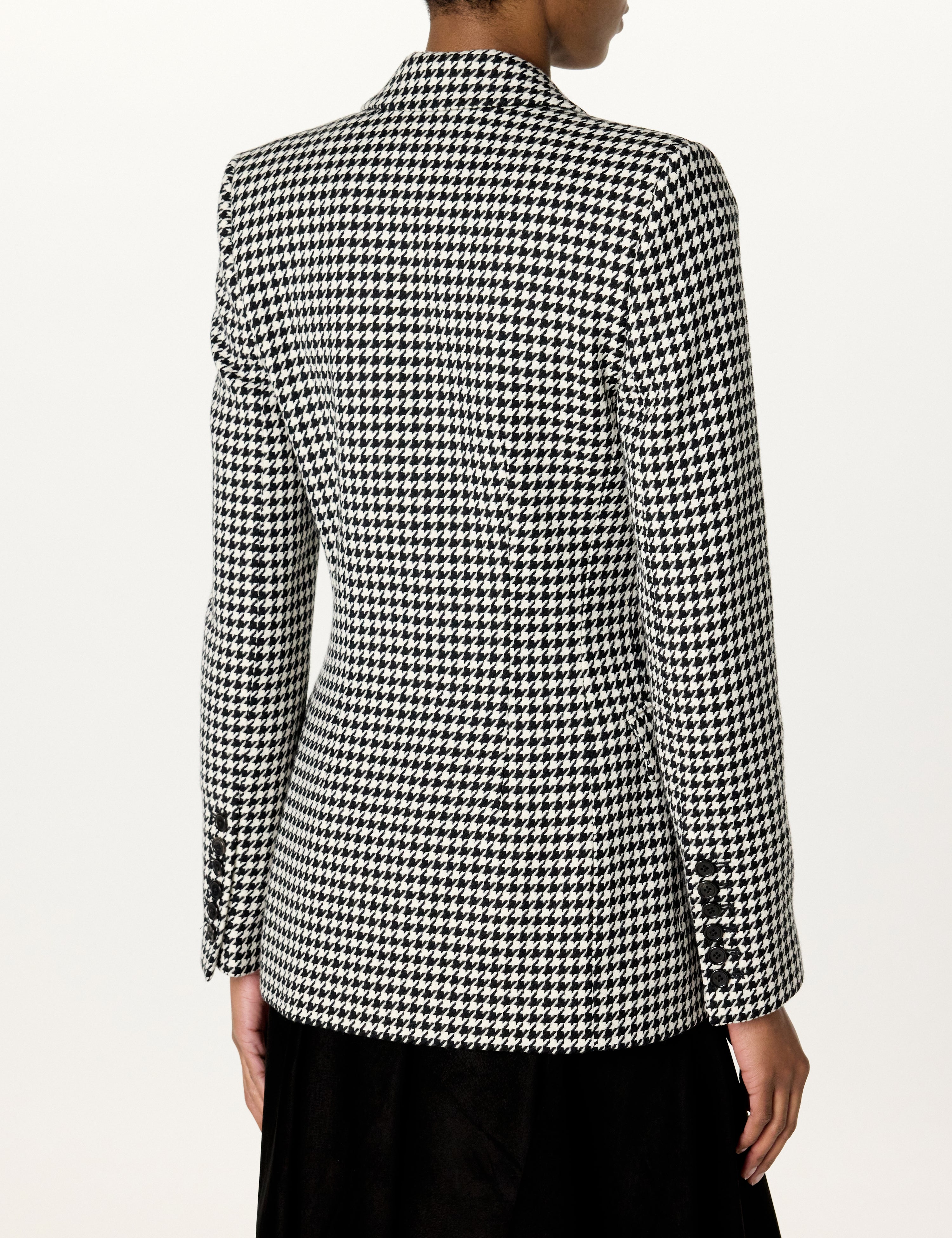 SB Peak Lapel Houdstooth Blazer