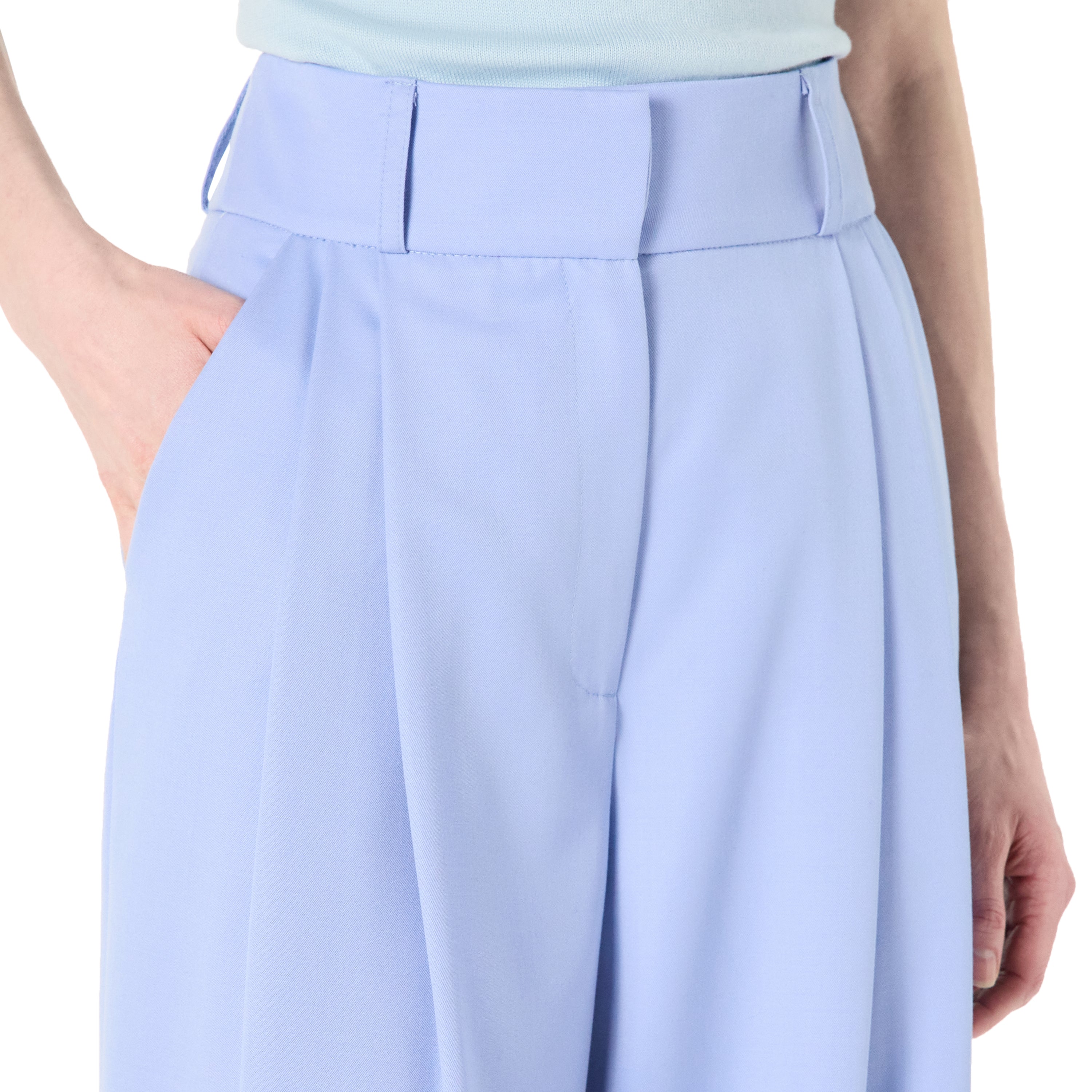 Double Pleat Wide Leg Pant
