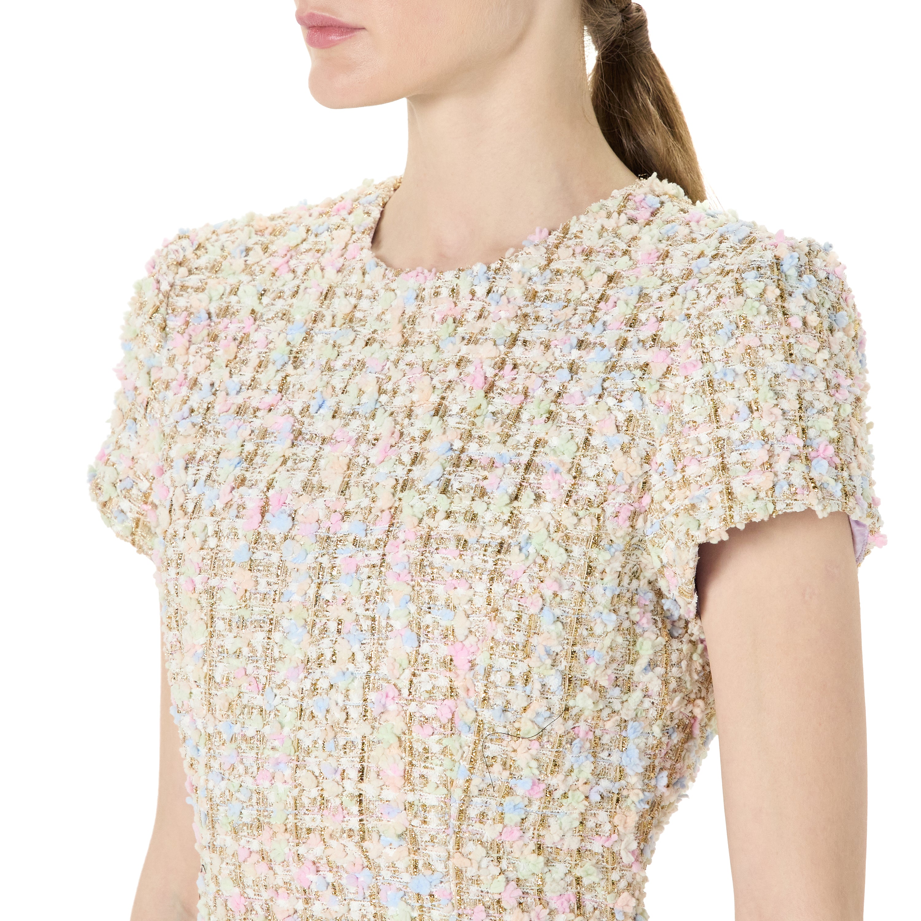 Tweed Mini Dress w/ Flap Pockets