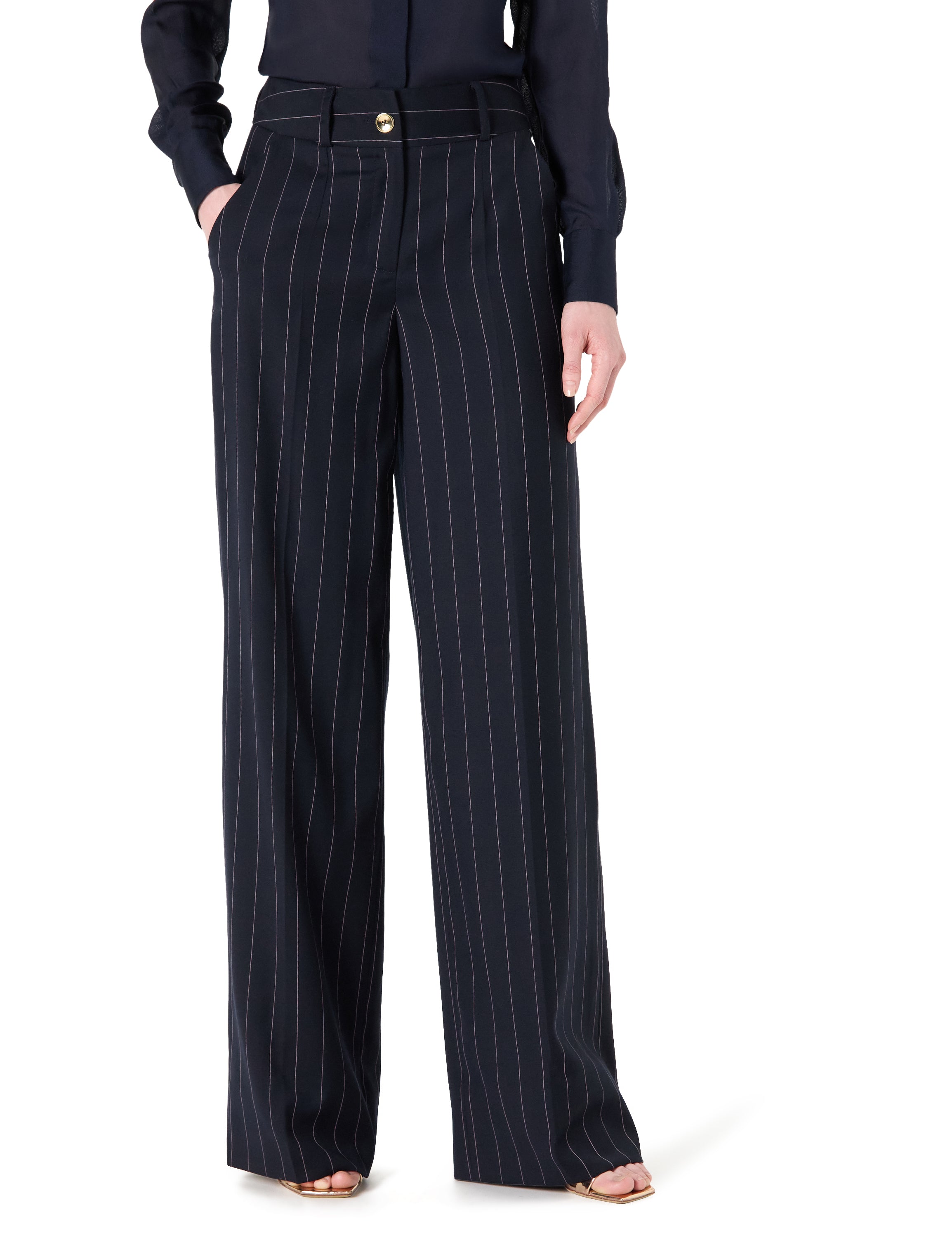 Flat Front Wide-Leg Pant