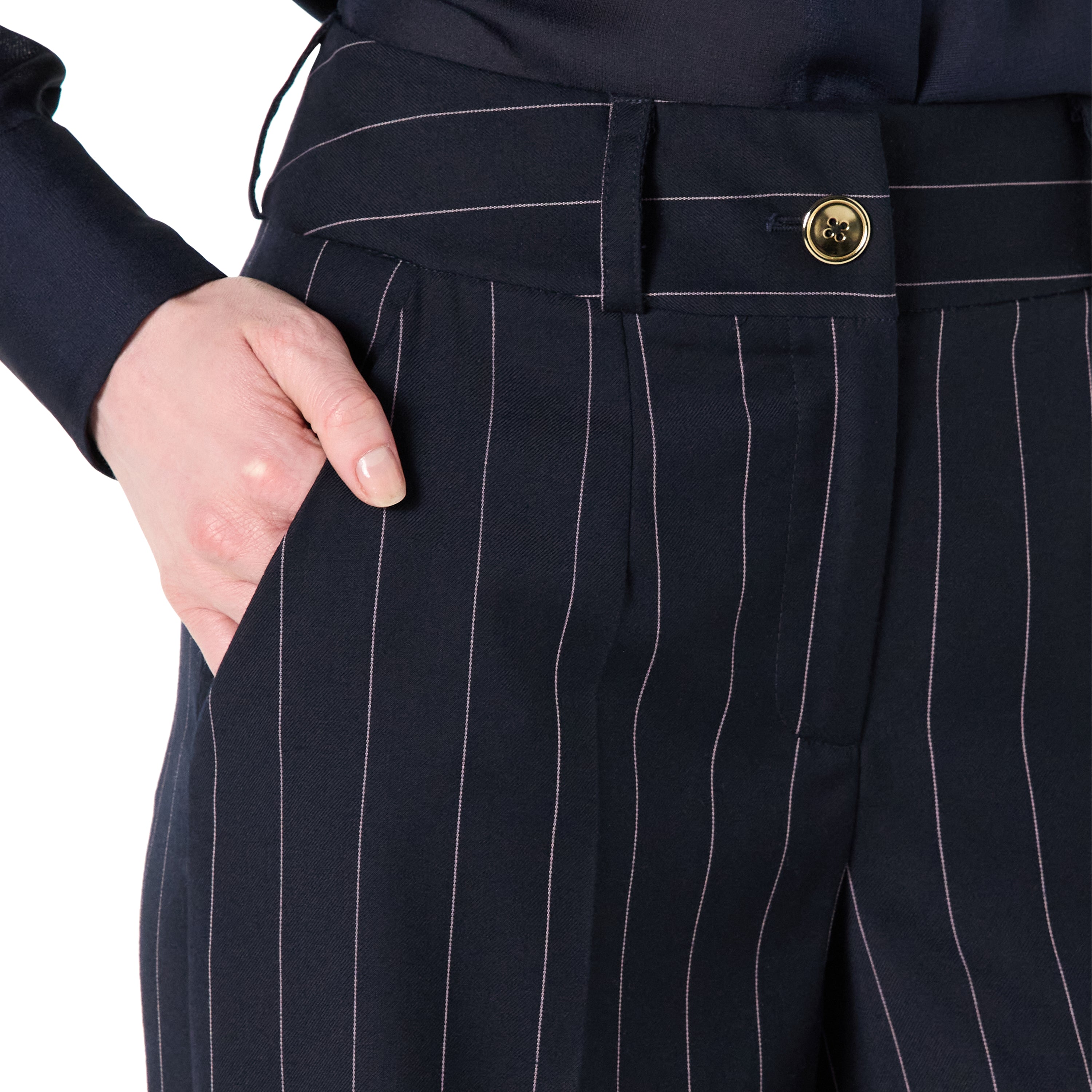 Flat Front Wide-Leg Pant