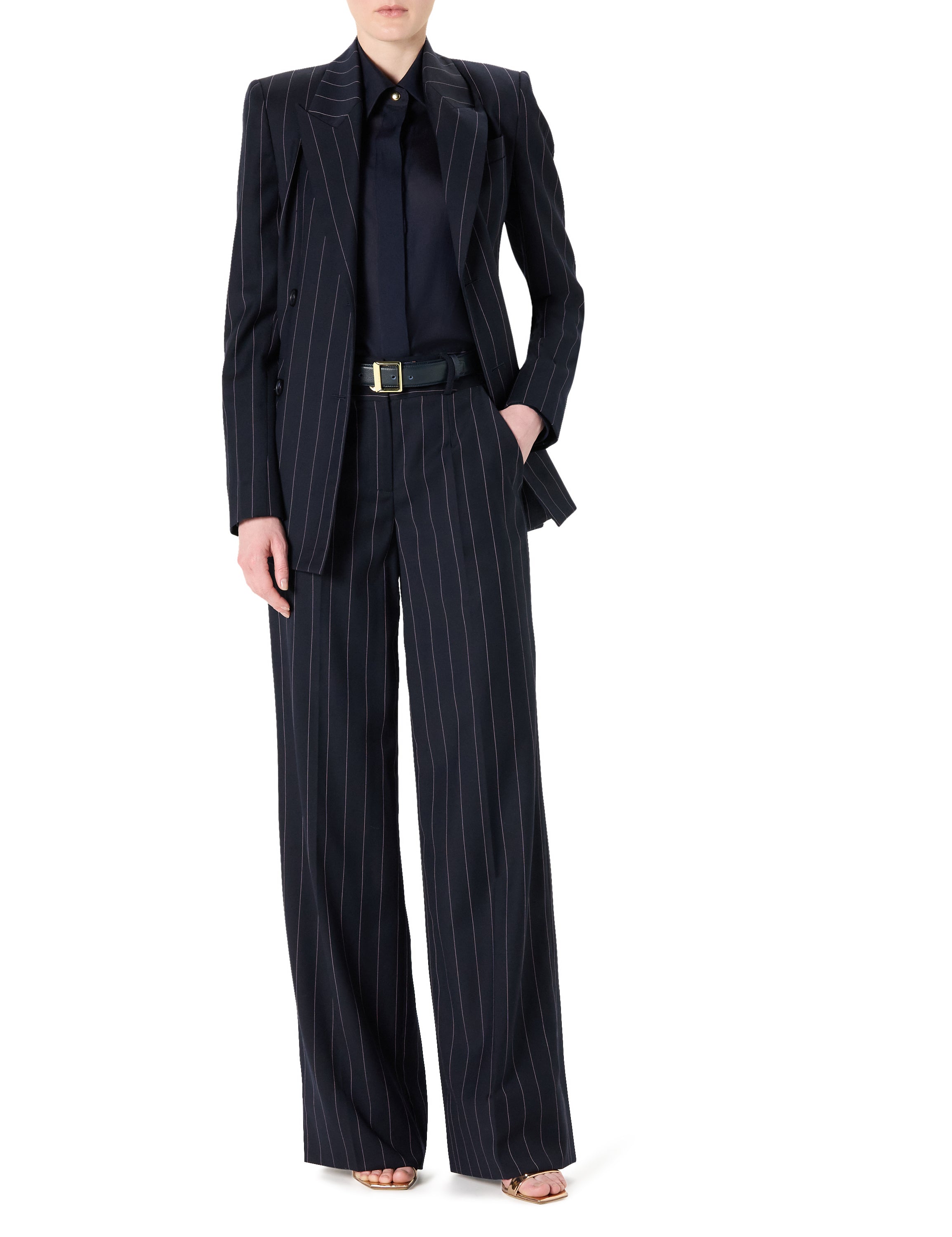 Flat Front Wide-Leg Pant