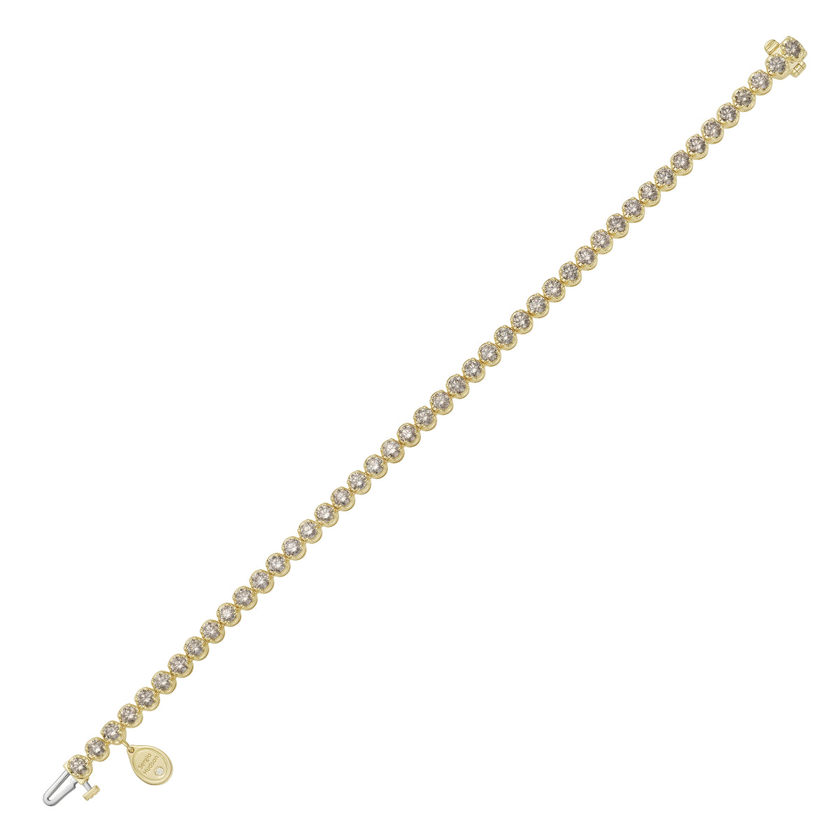 5.0 CTW Vertical Oval Shape Buttercup Bracelet (Gold)