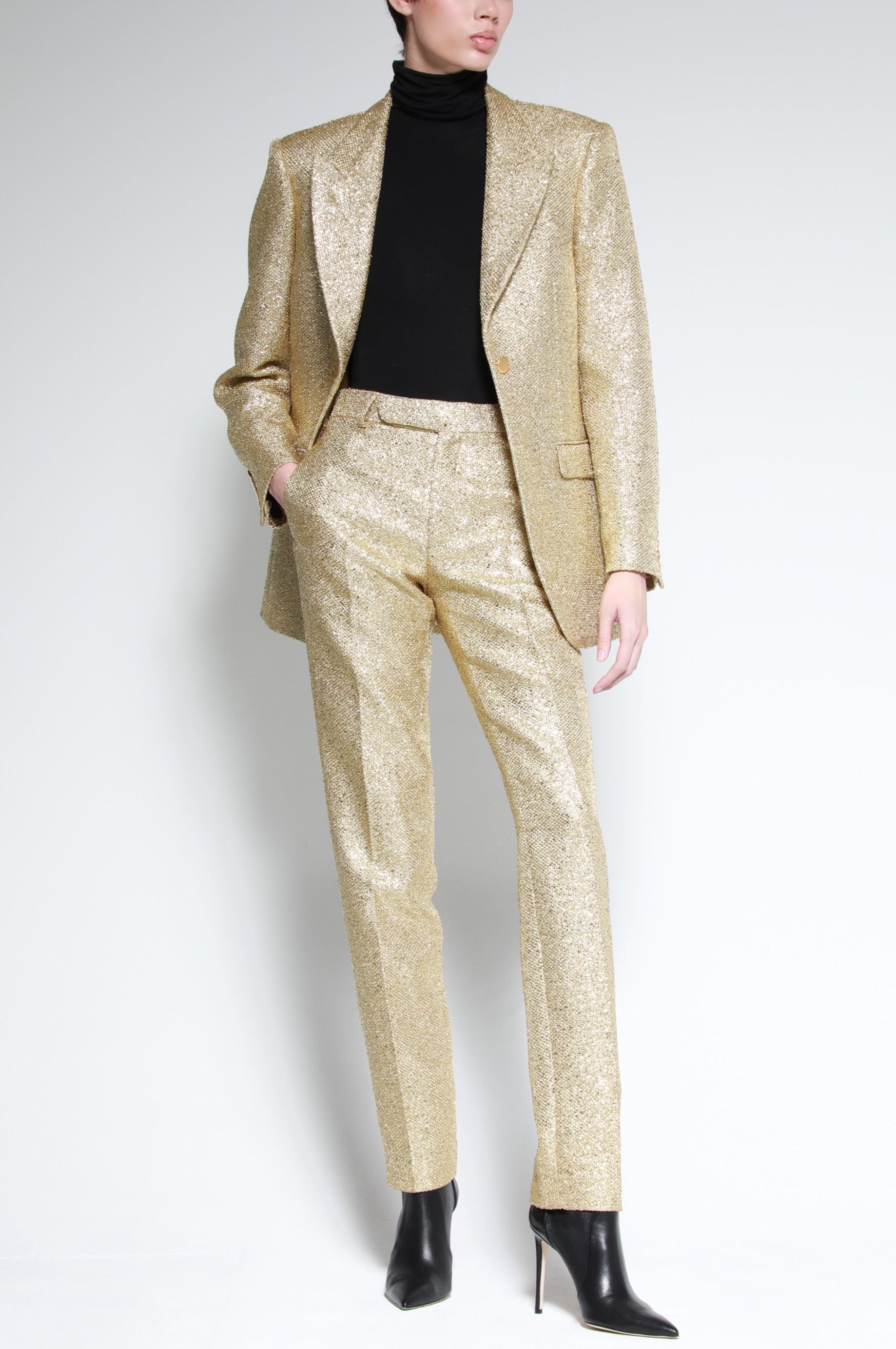 Metallic Tweed Blazer