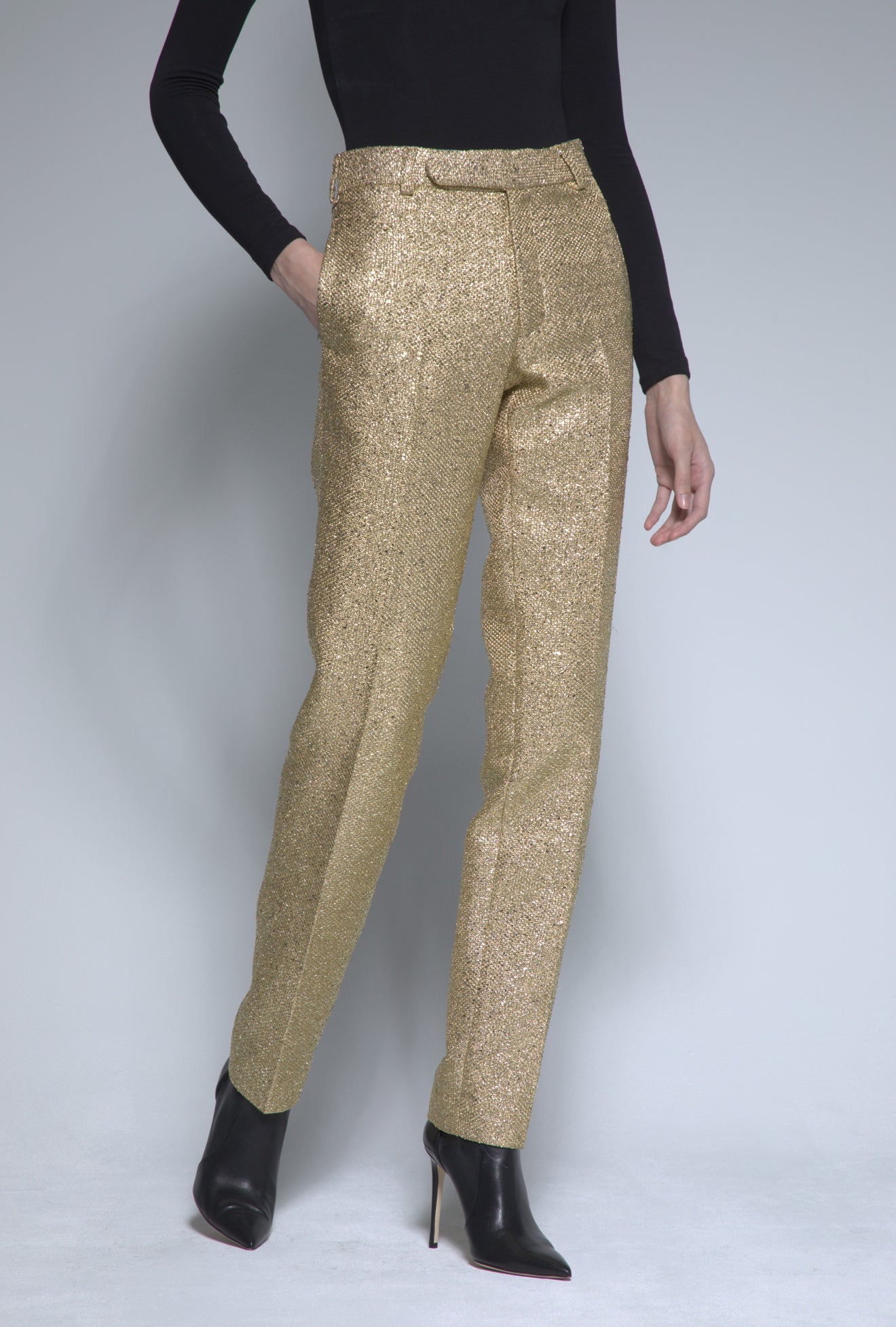 Metallic Tweed Classic Trouser
