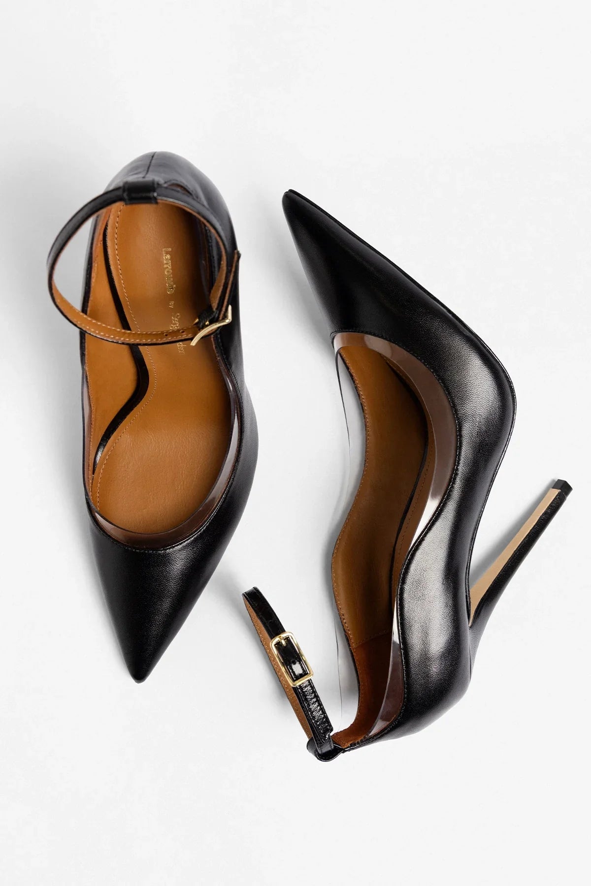 Larroudé by Sergio Hudson: Tahleya Pump Black Leather