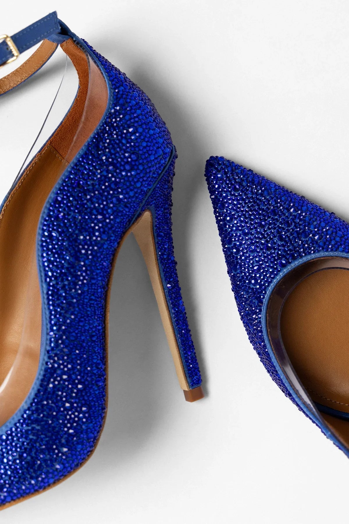 Larroudé by Sergio Hudson: Addison Pump Electric Blue Satin and Crystals