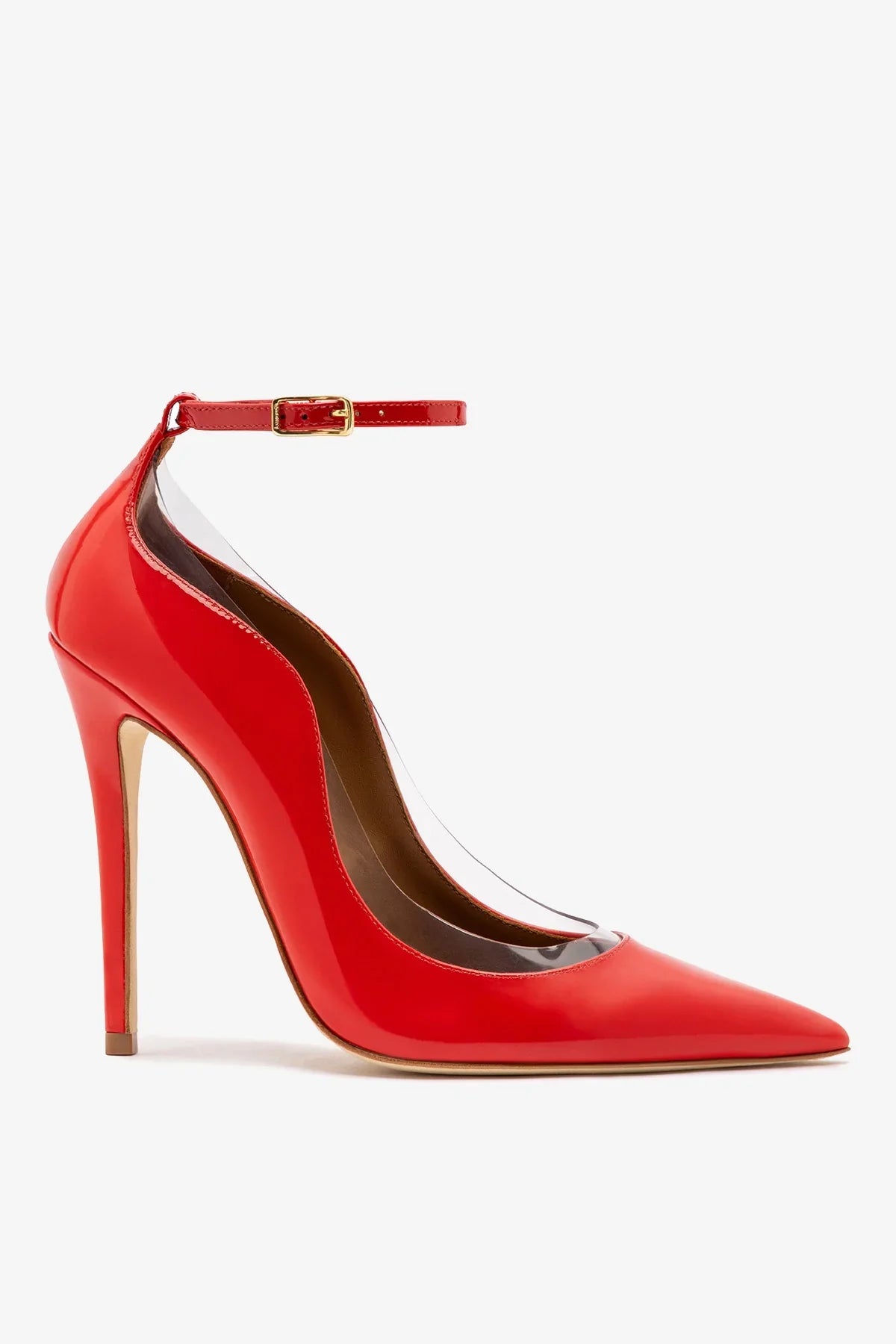 Larroudé by Sergio Hudson: Tahleya Pump Scarlet Patent Leather