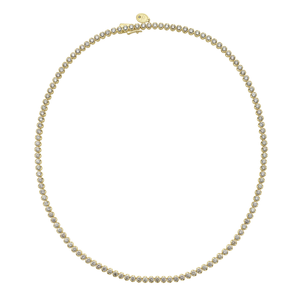10.0 CTW Straight Line Necklace (Gold)