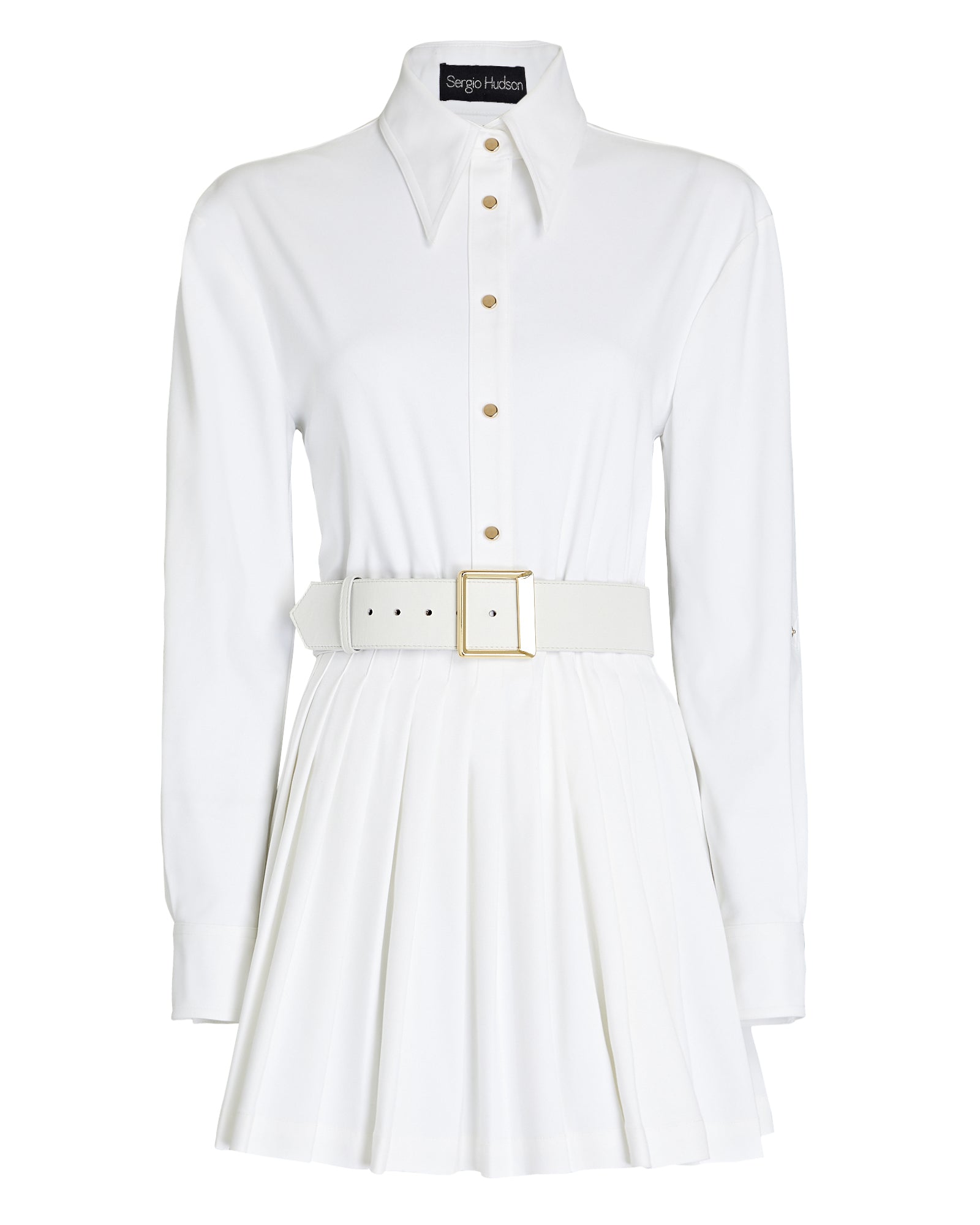 Belted Shirt Mini Dress