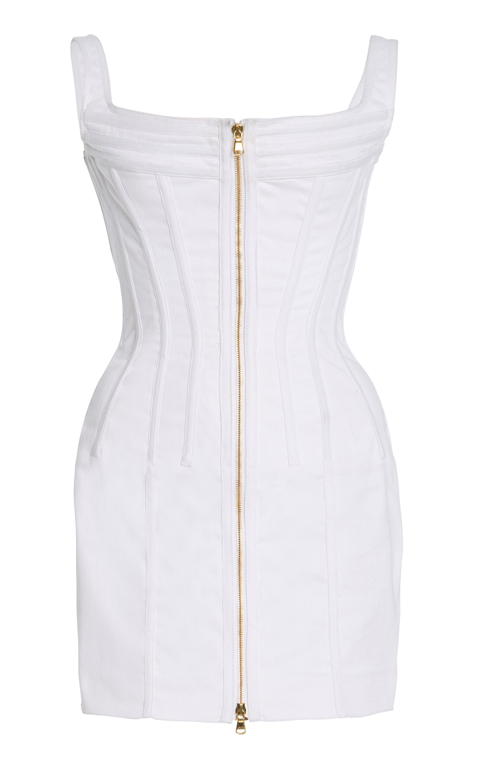 Topstich Corset Denim Mini Dress