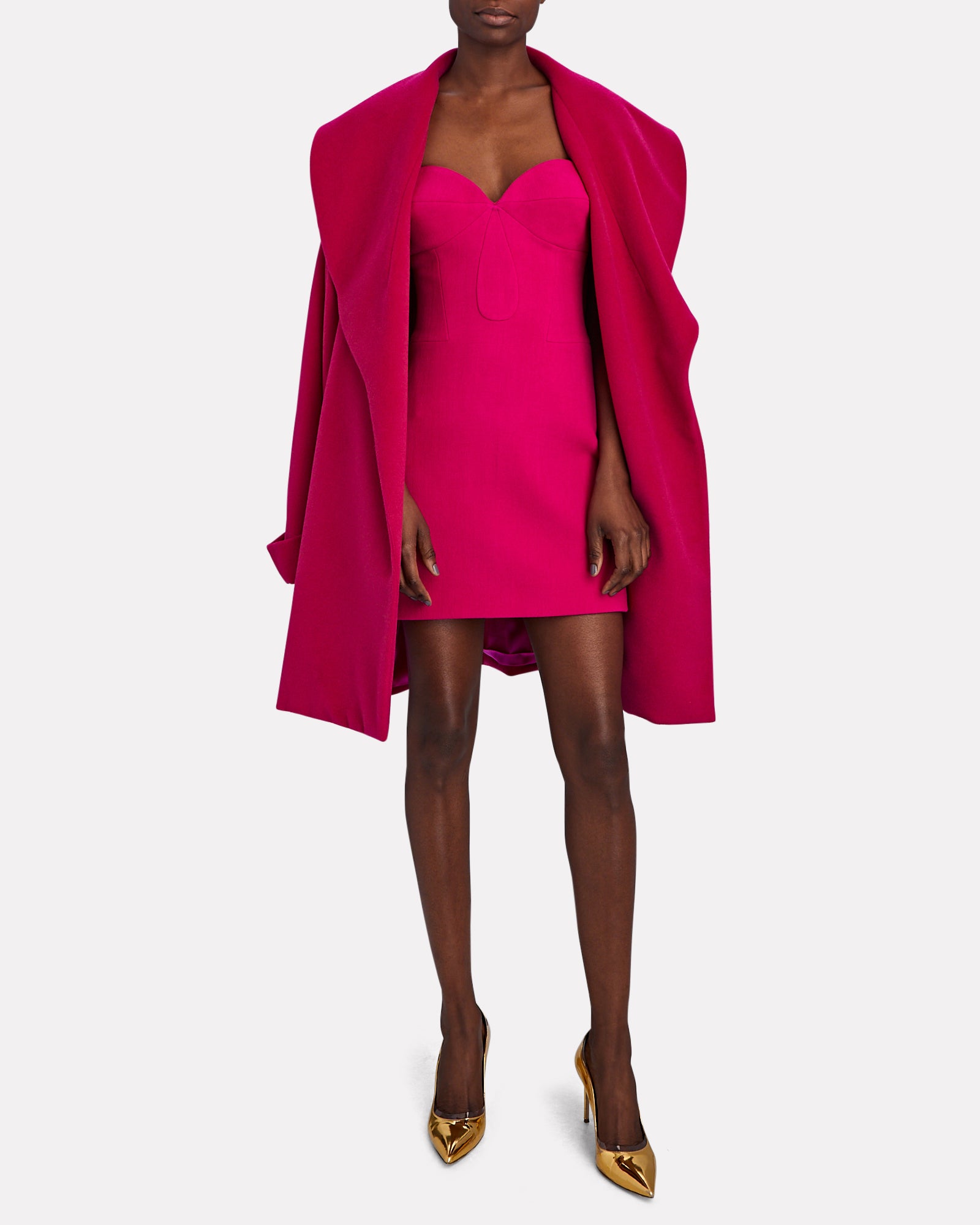 Oversized Draped Collar Car Coat