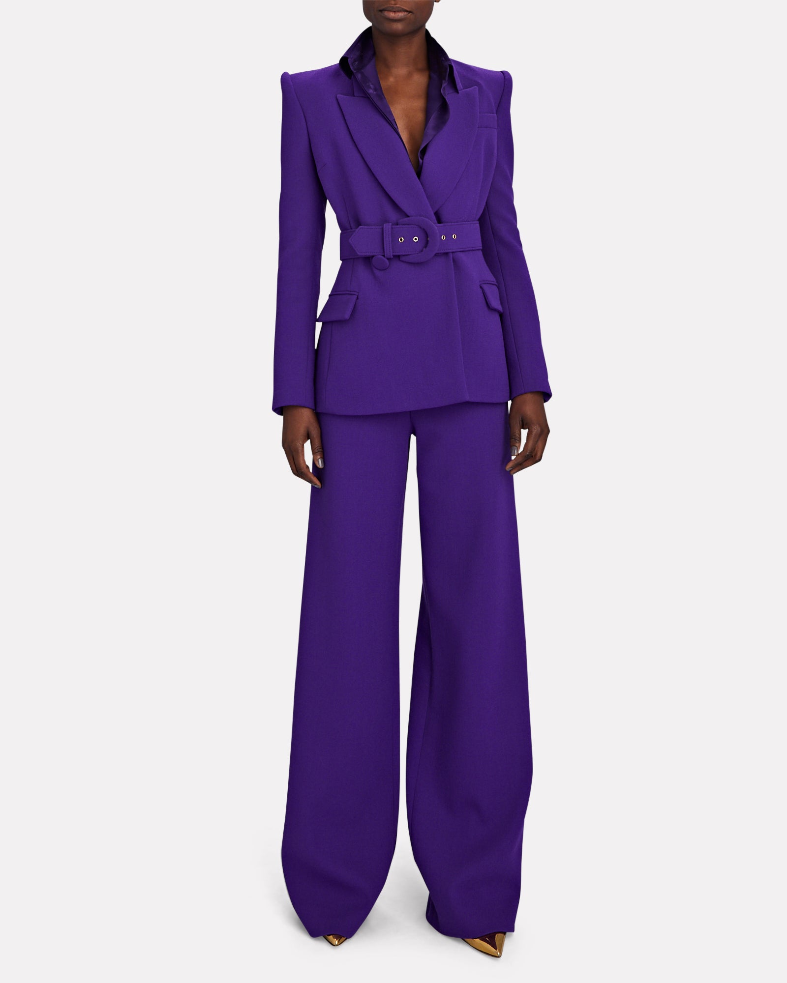 Double Breasted Belted Blazer