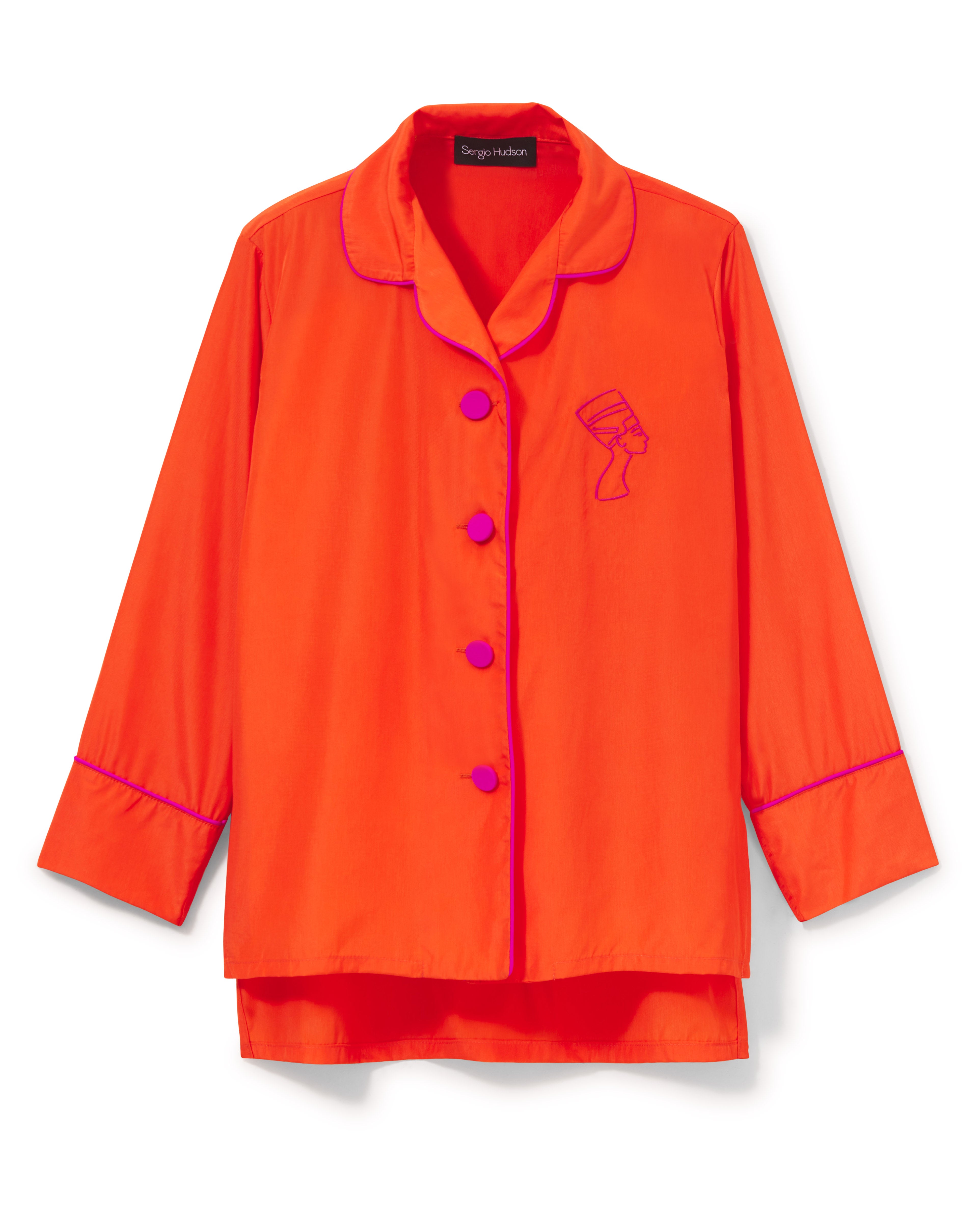 Coral Silk Trimmed Pajama Set (LIMITED EDITION COLOR)