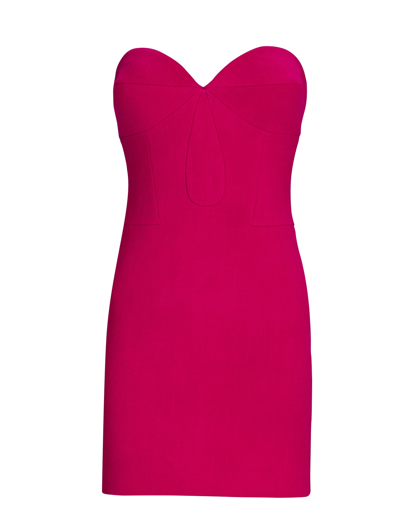 Sergio Hudson Strapless Paneled Mini Dress