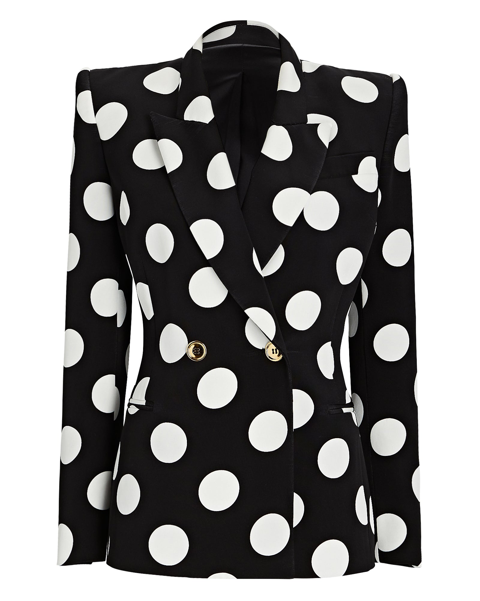 Polka Dot Double Breasted Blazer