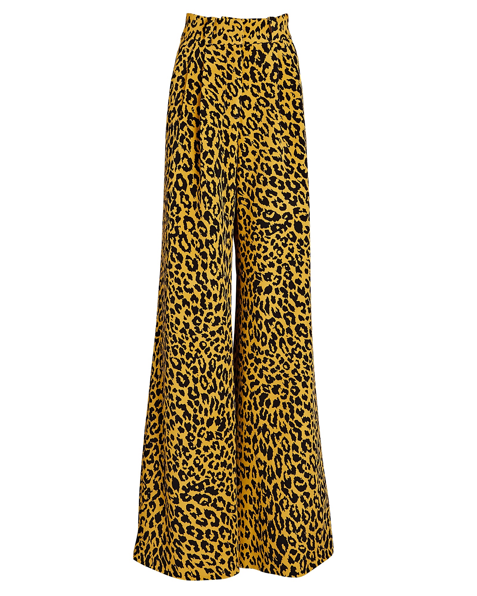 Wide Leg Pleated Cheetah Trouser