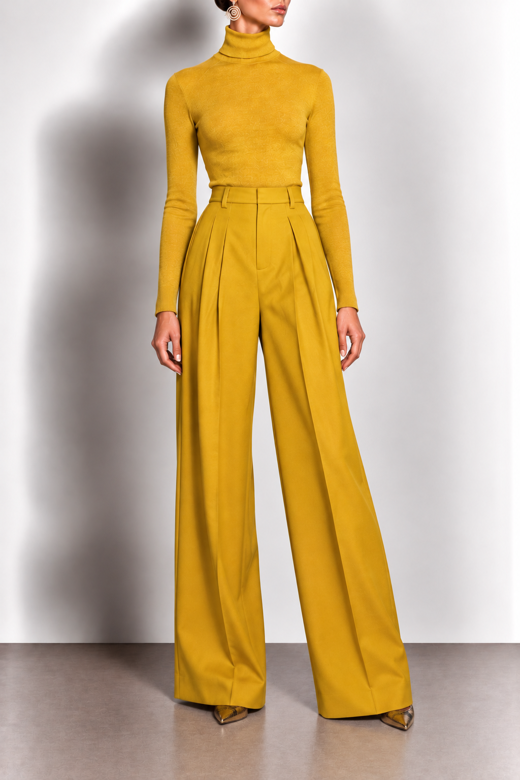 HIGH WAISTED PLEATED PANT