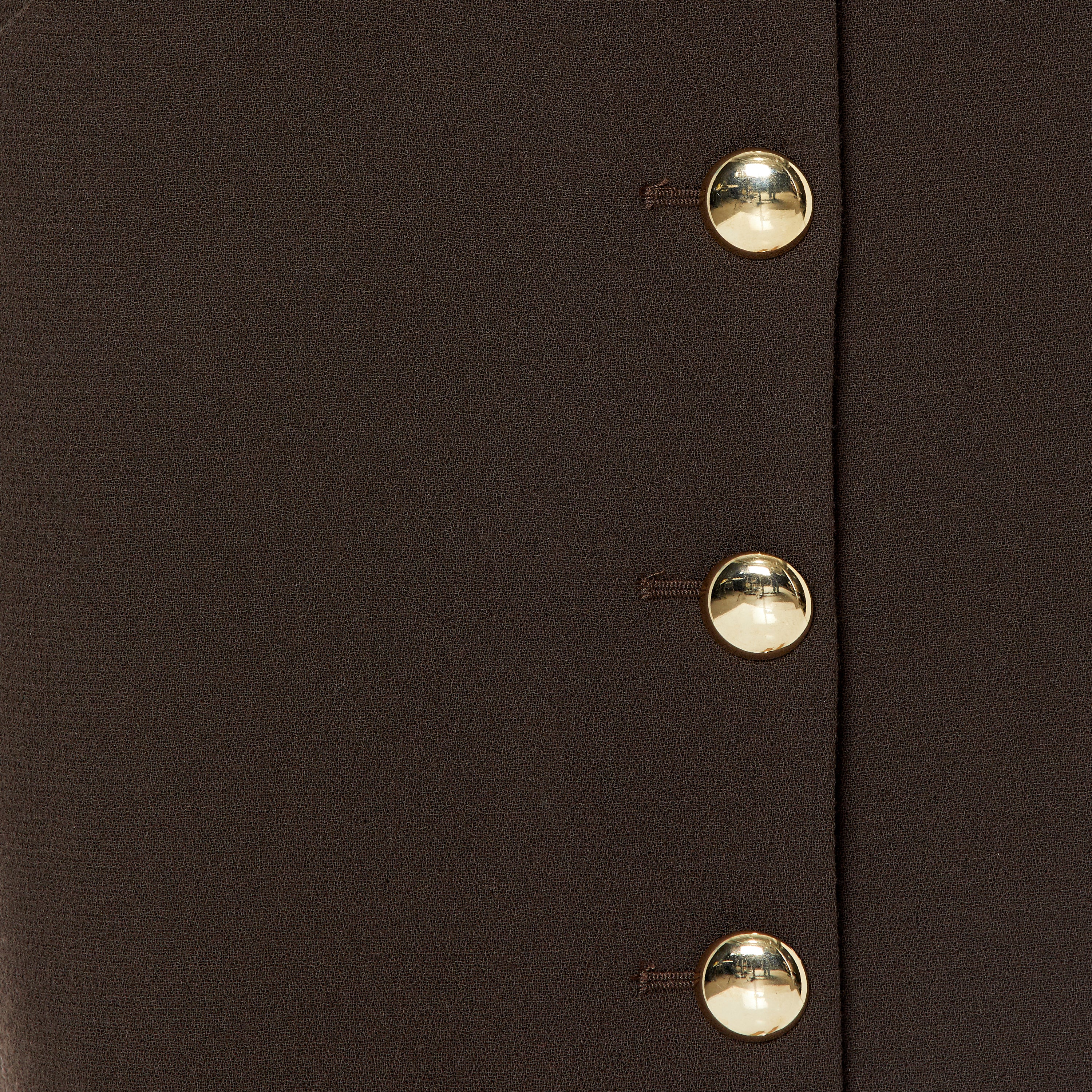 Button Front Midi Skirt