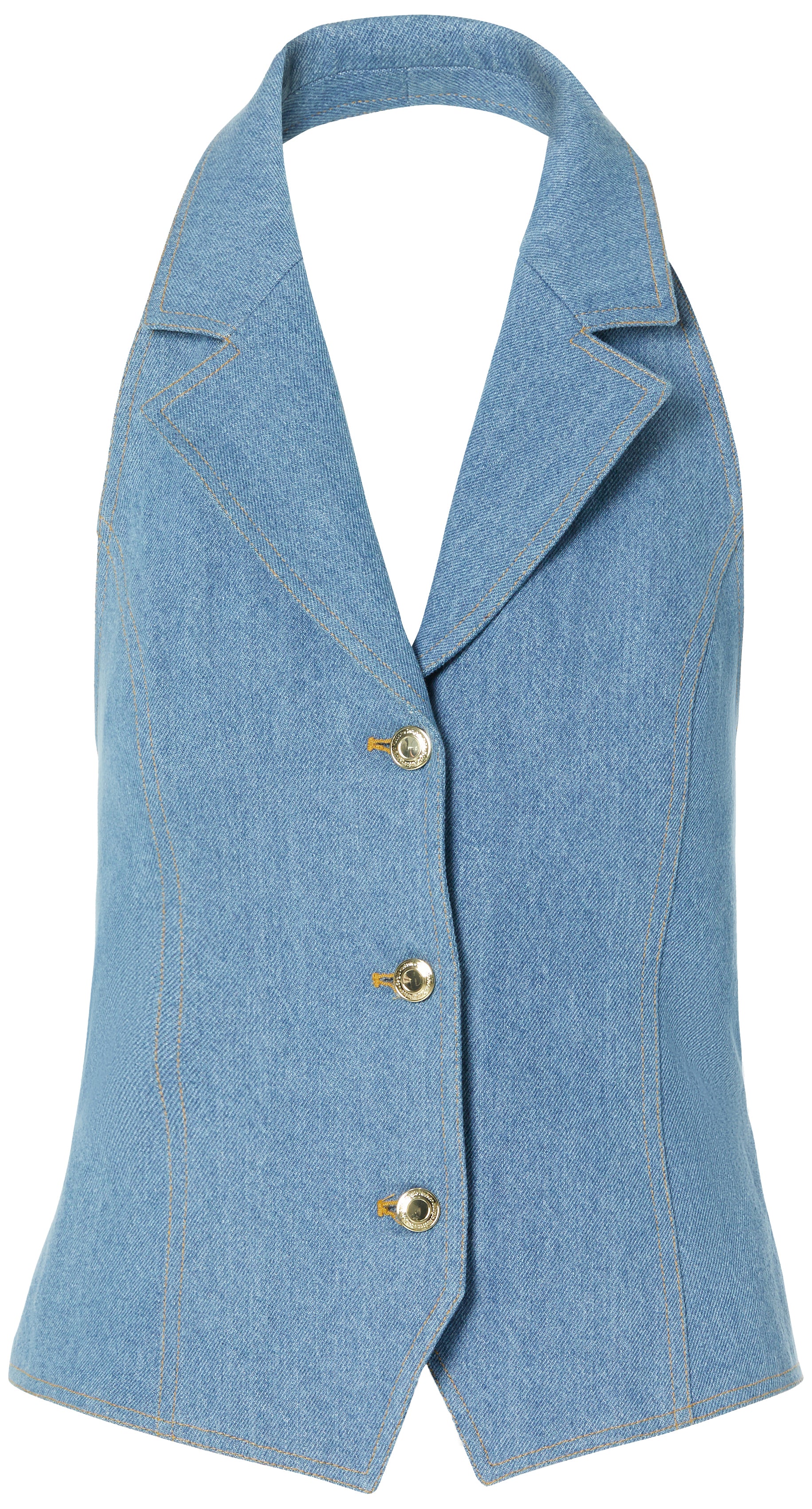 Denim Halter Vest