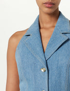 Denim Halter Vest