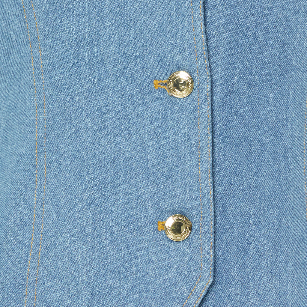 Denim Halter Vest