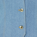Denim Halter Vest