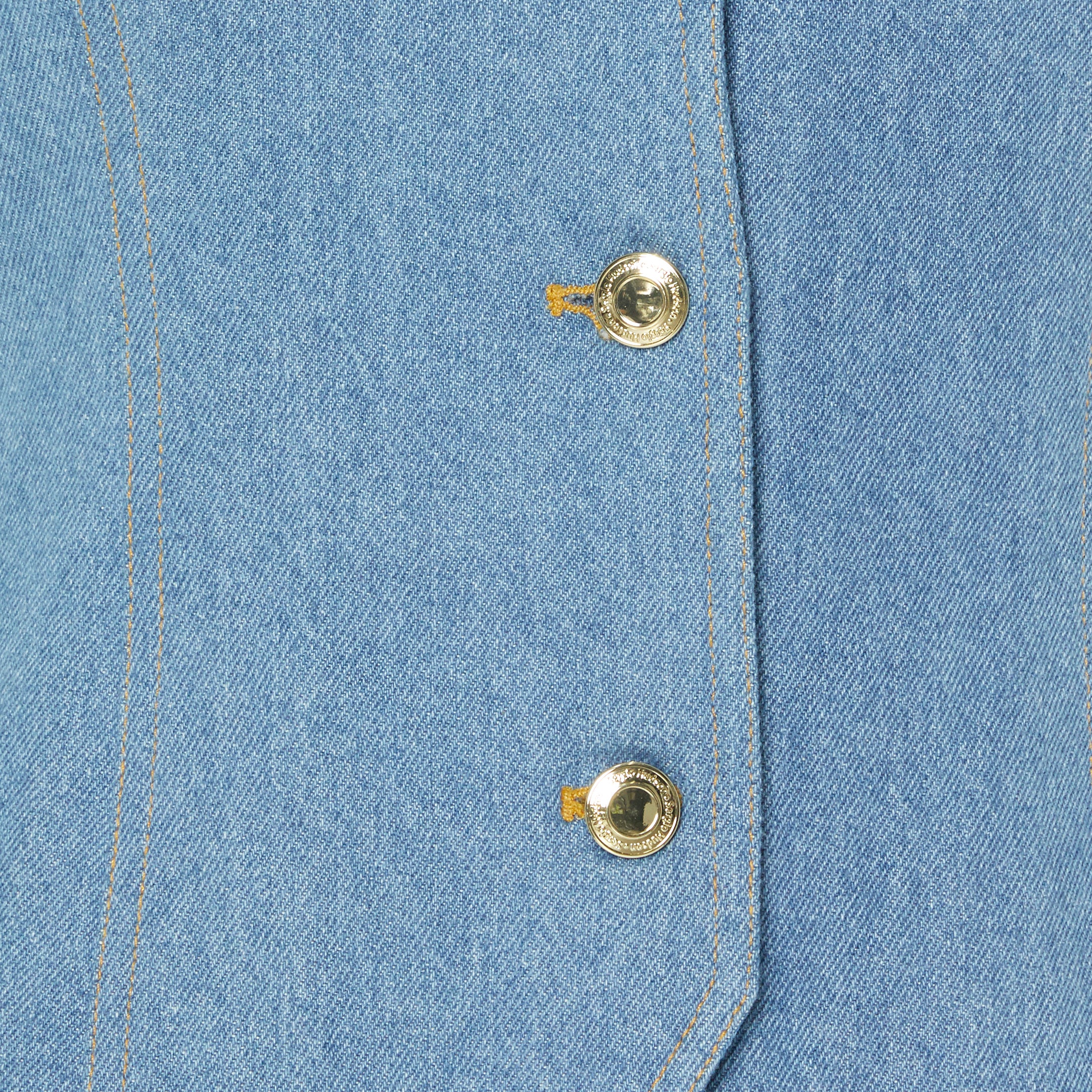 Denim Halter Vest
