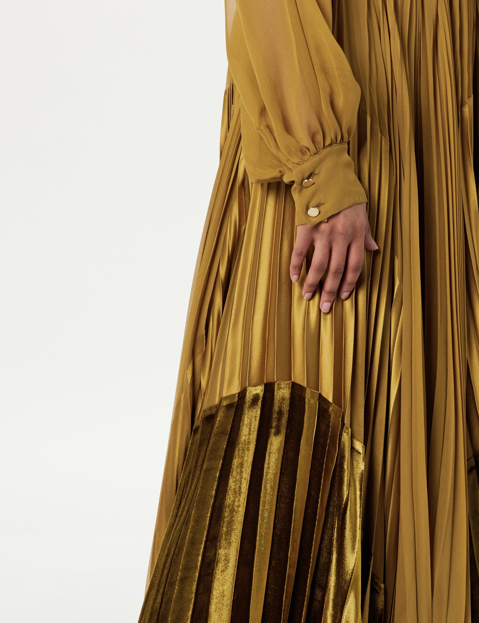 ri　Siena Big Collar Pleated Dress Herlipto Siena Big Collar Pleated Dress