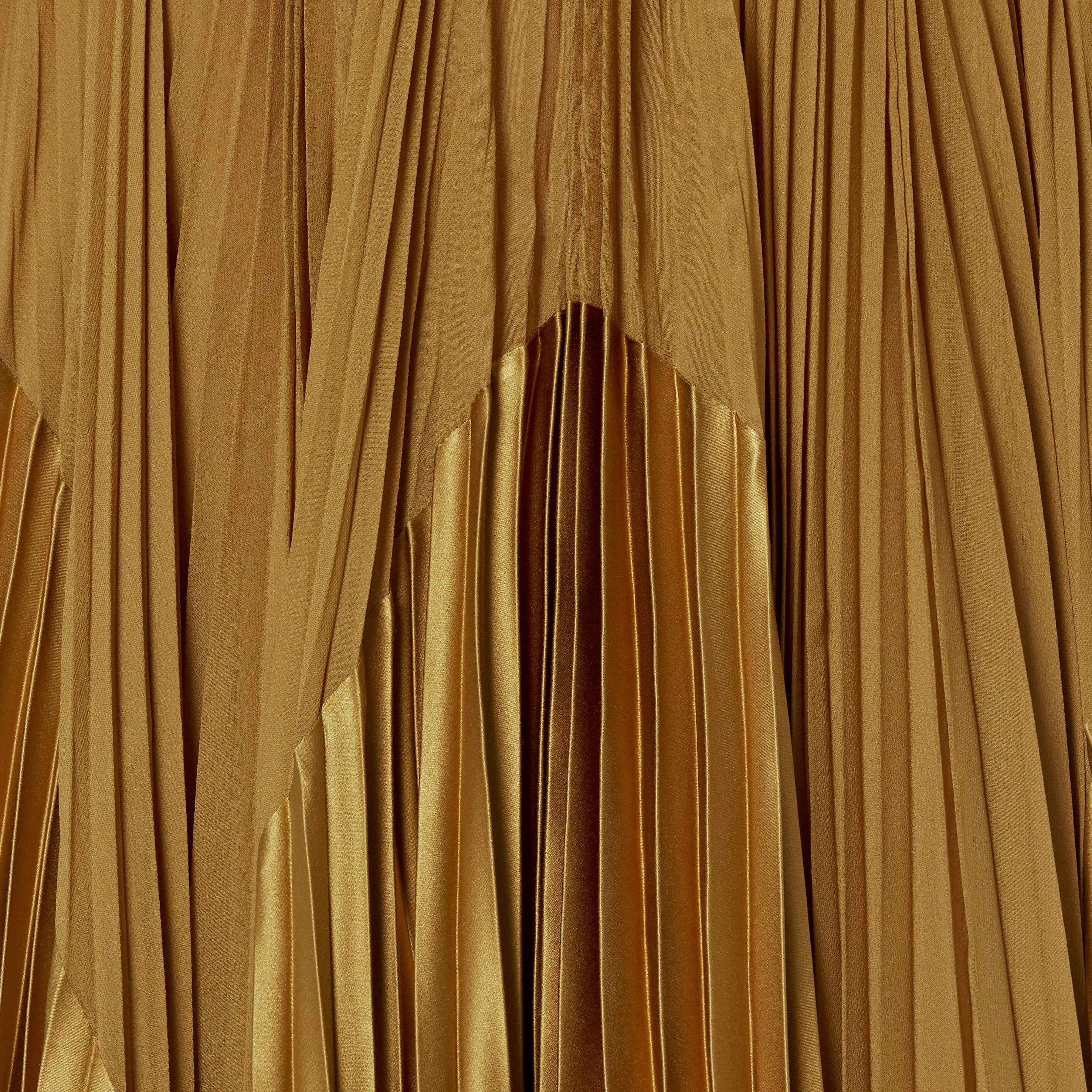 Tie-Neck Pleated Maxi Dress