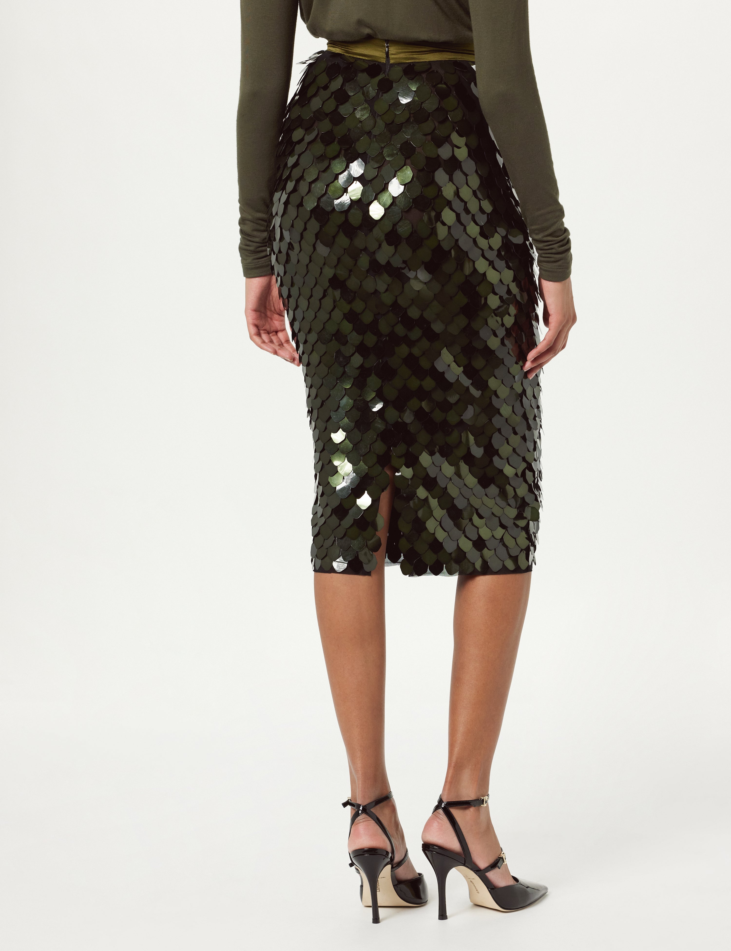 Paillette Midi Skirt