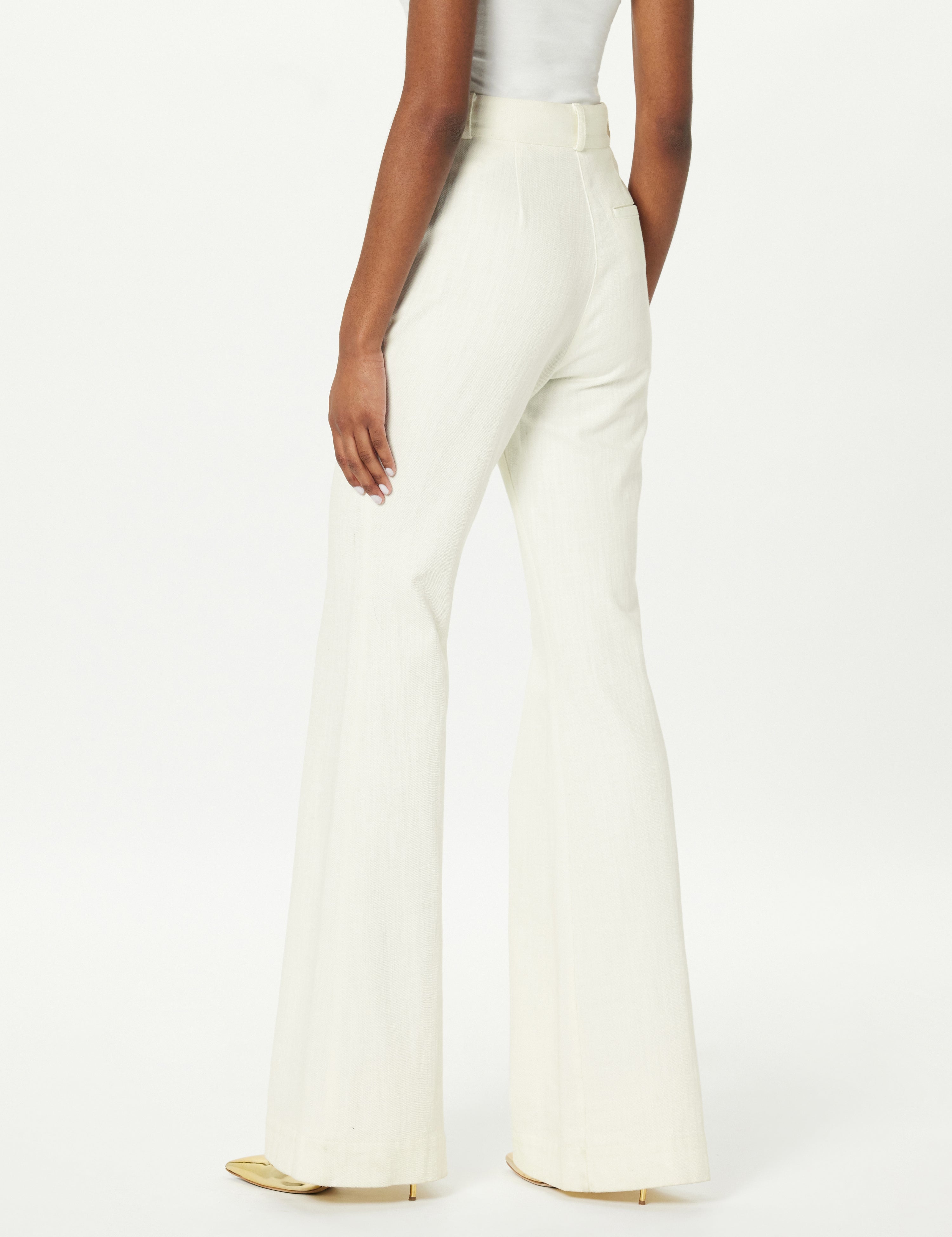 High Waist Boot Cut Trouser Light Weight Denim