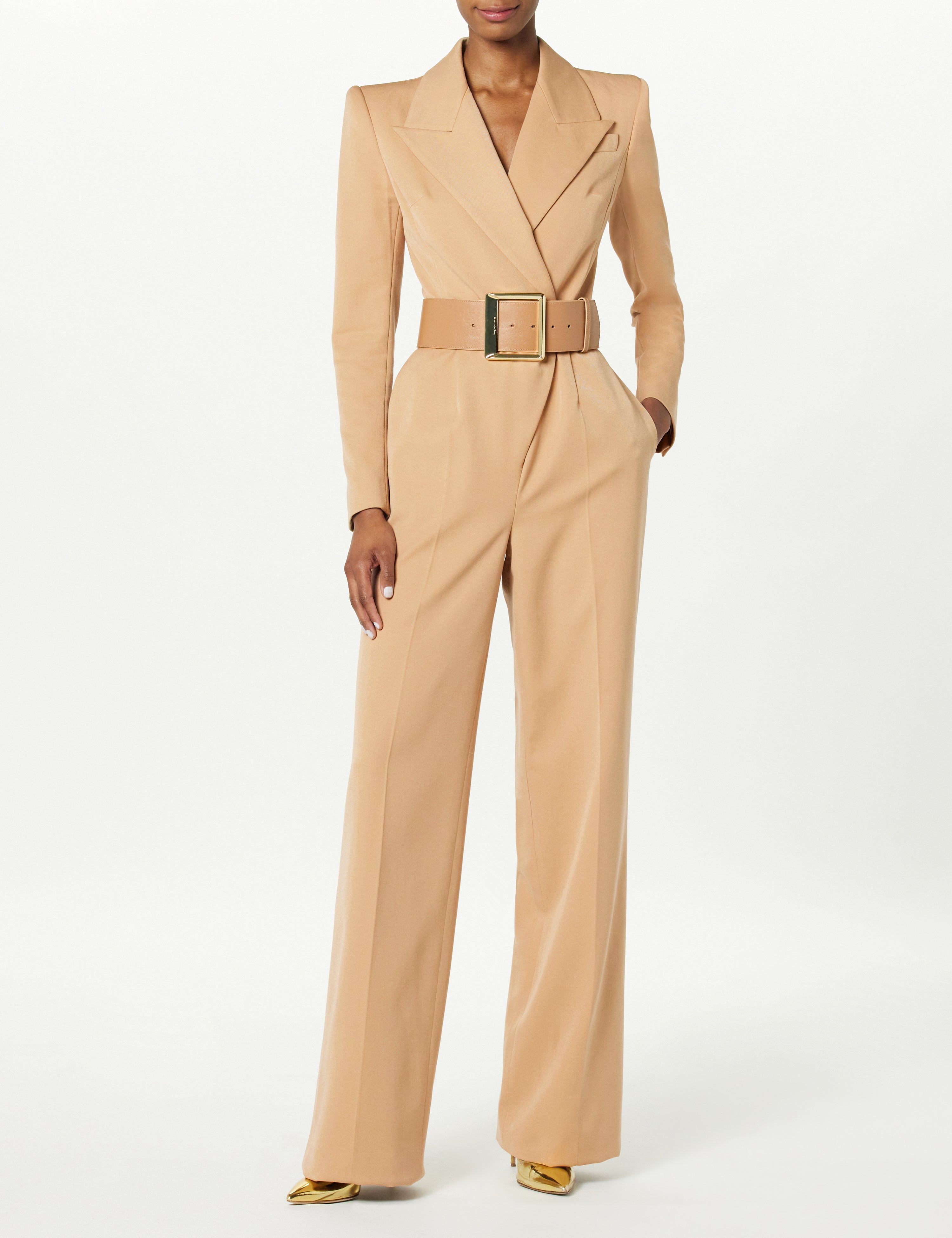 Notch Collar Jumpsuit