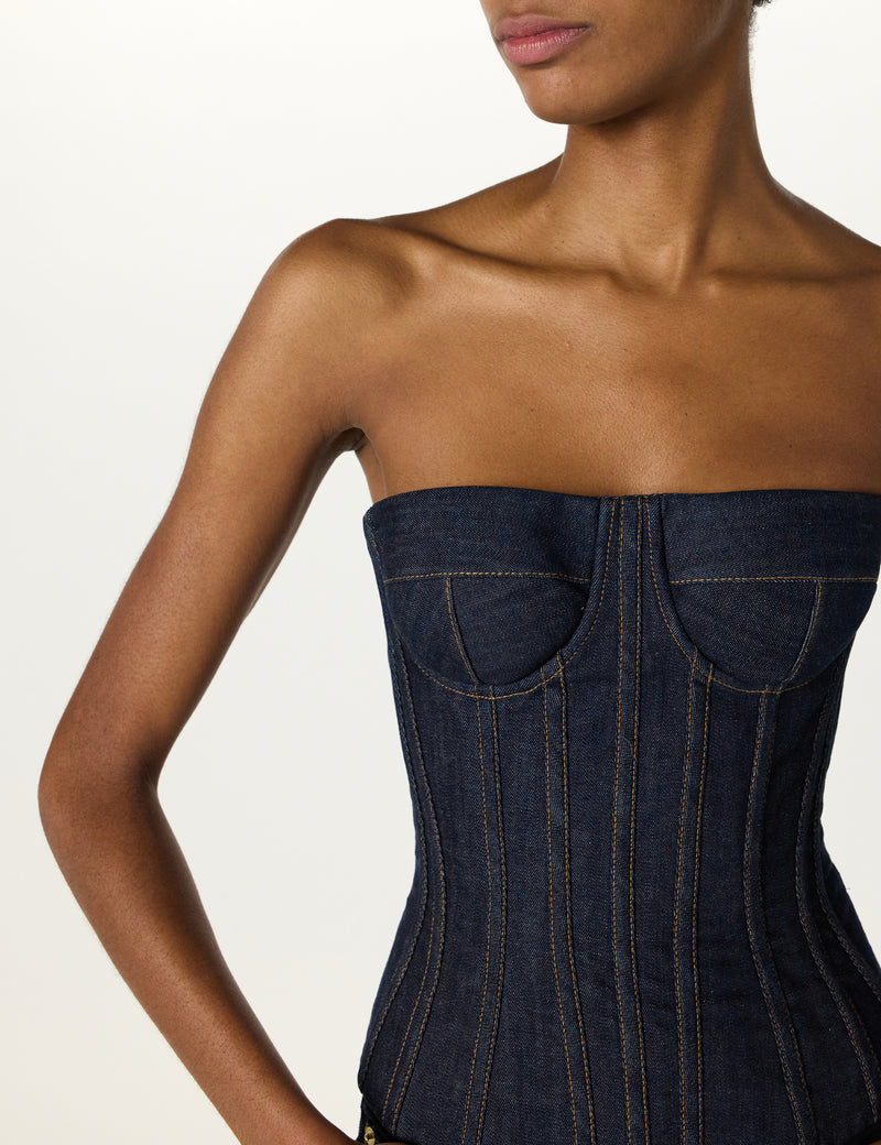 Denim Corset