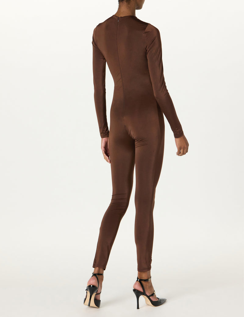 Ruched Neck Catsuit