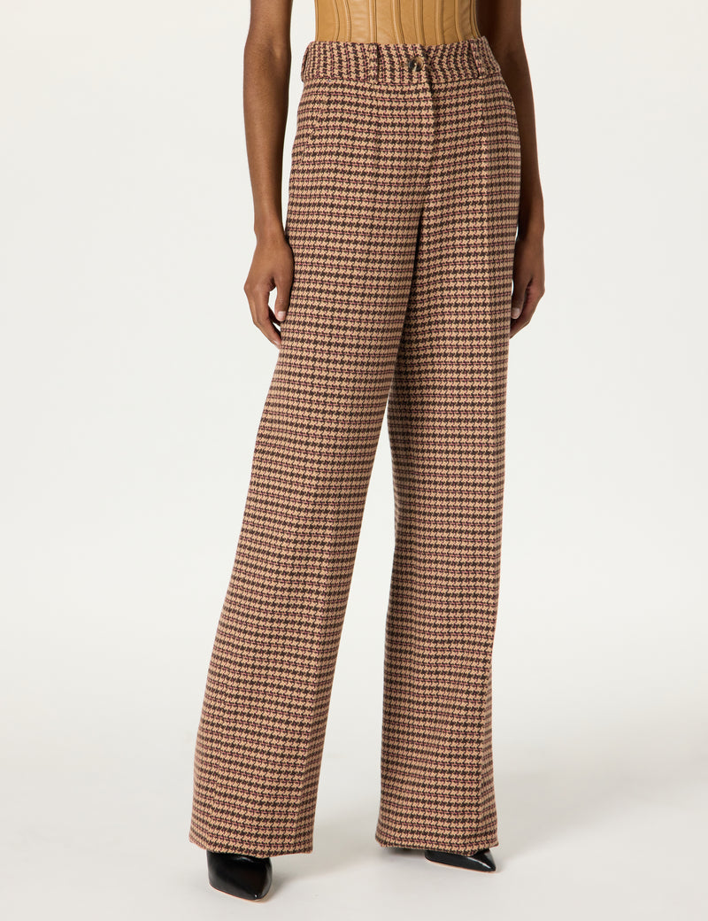 Wide Leg Flat Front Trouser