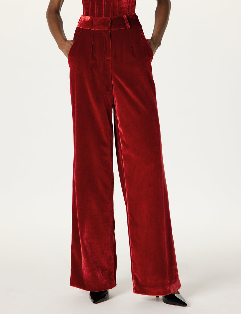 Wide Leg Trouser(Scarlet)