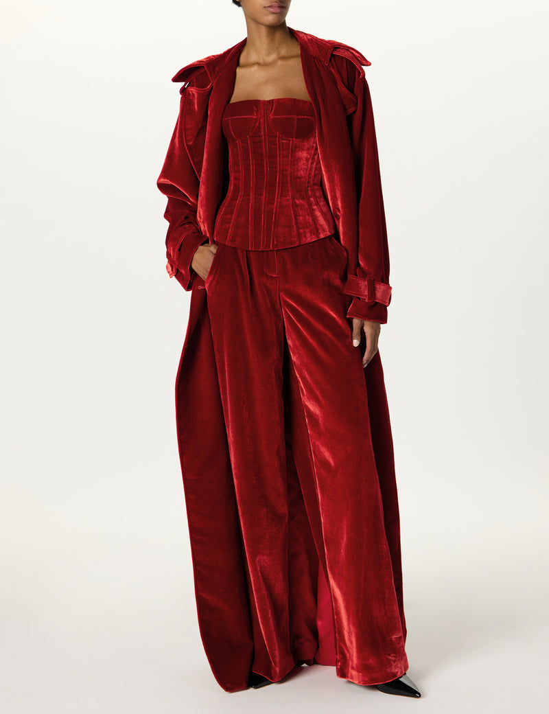 Wide Leg Trouser(Scarlet)