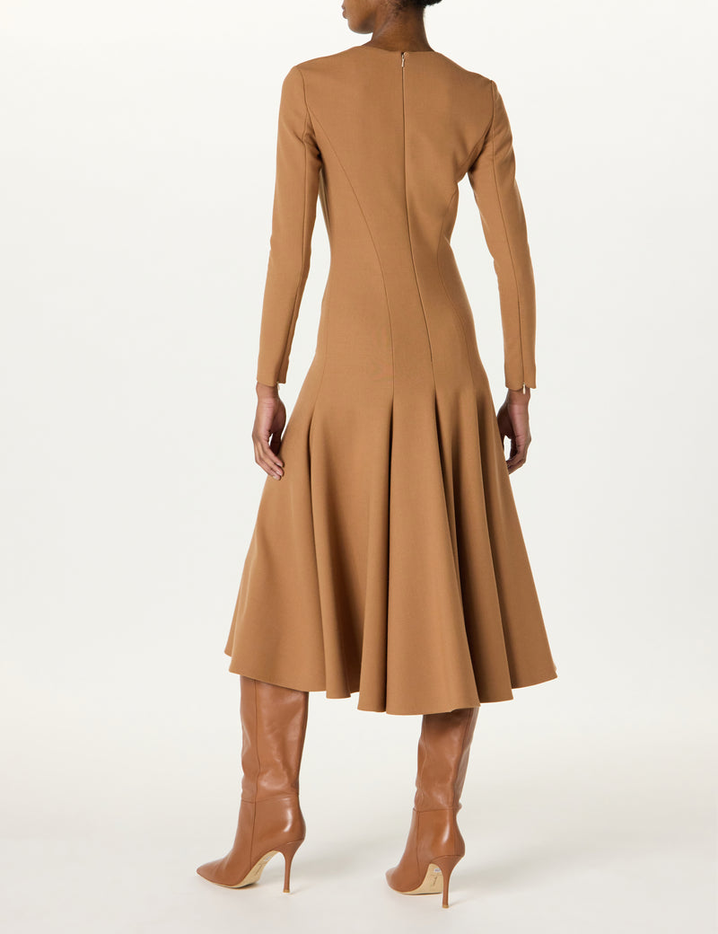 Crew Neck Dress w/Swing