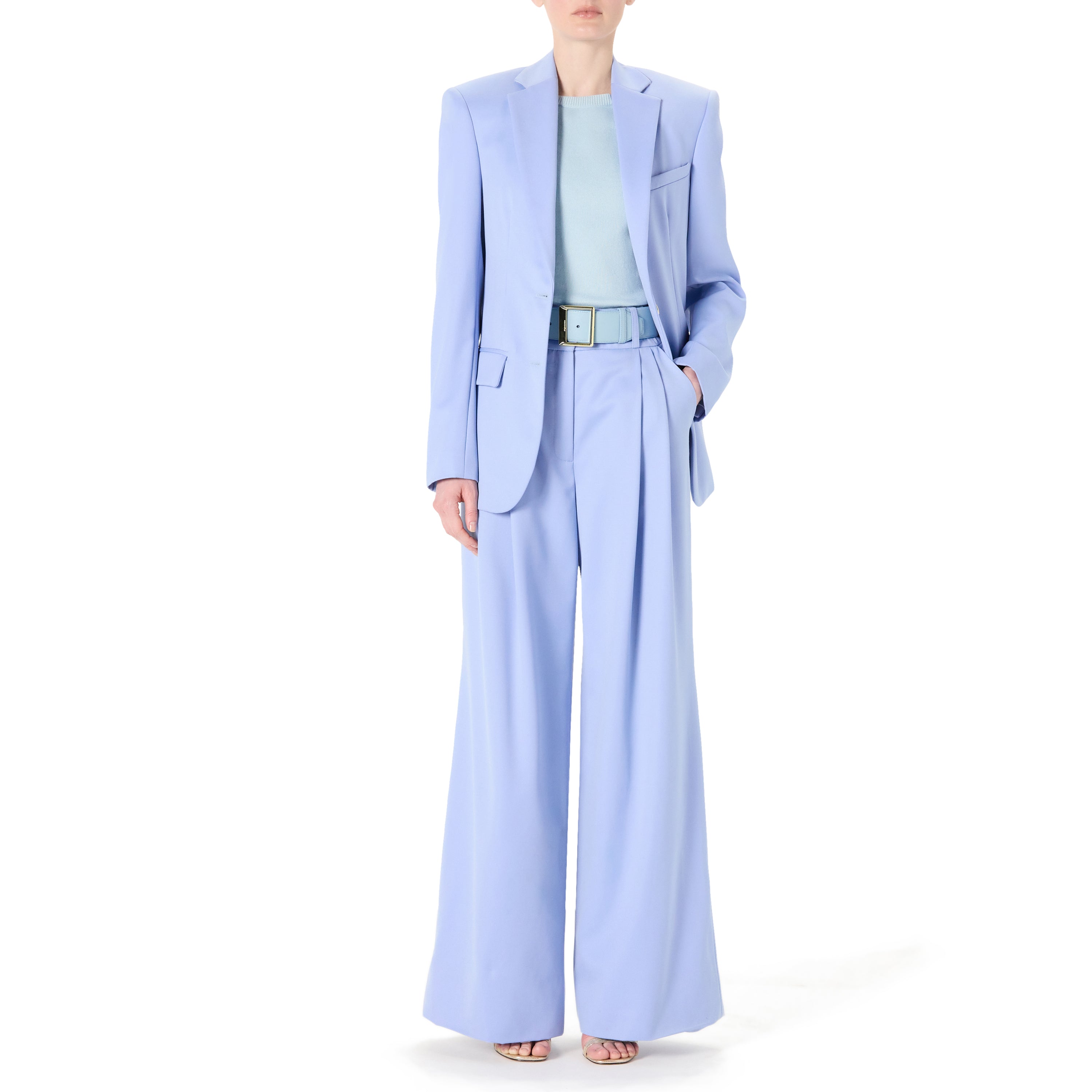 Double Pleat Wide Leg Pant