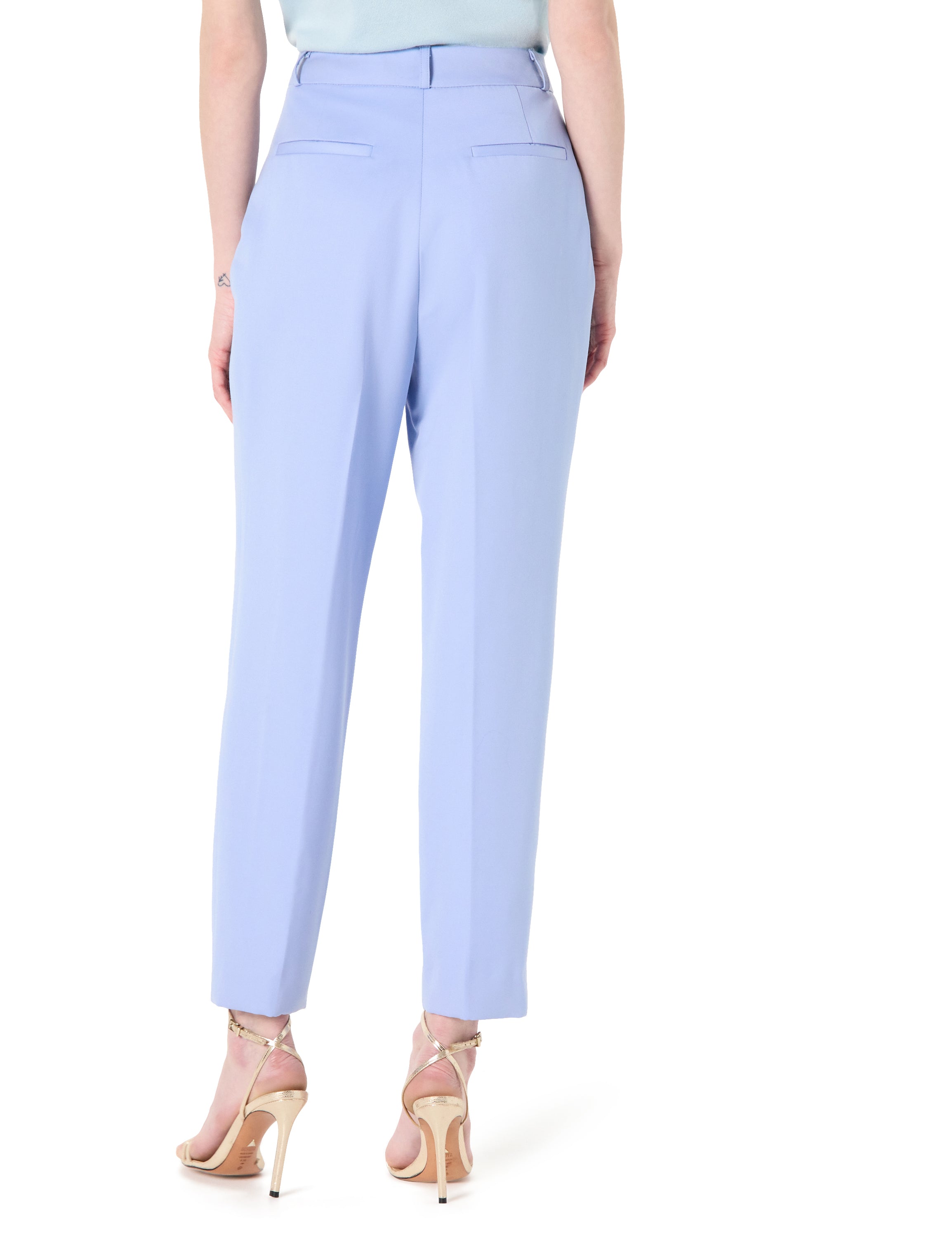 Cropped Double Pleat Pant