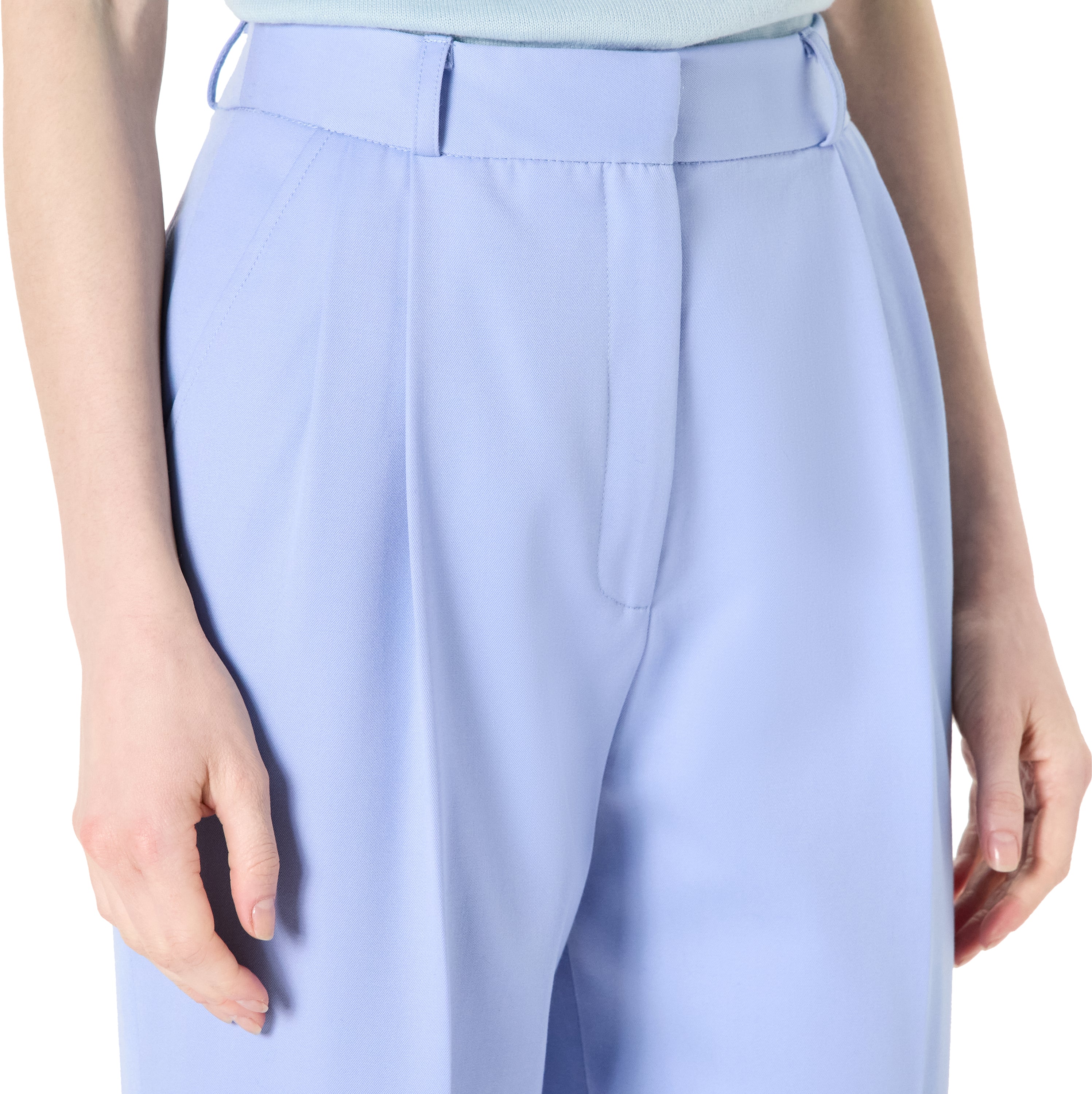 Cropped Double Pleat Pant